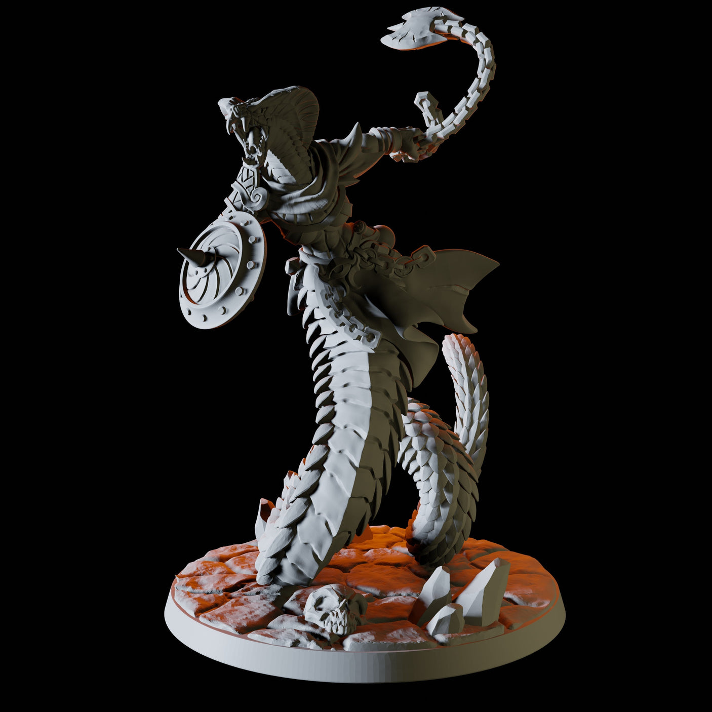 Four Yuan-Ti Abominations Miniature for Dungeons and Dragons, Pathfinder or other TTRPGs