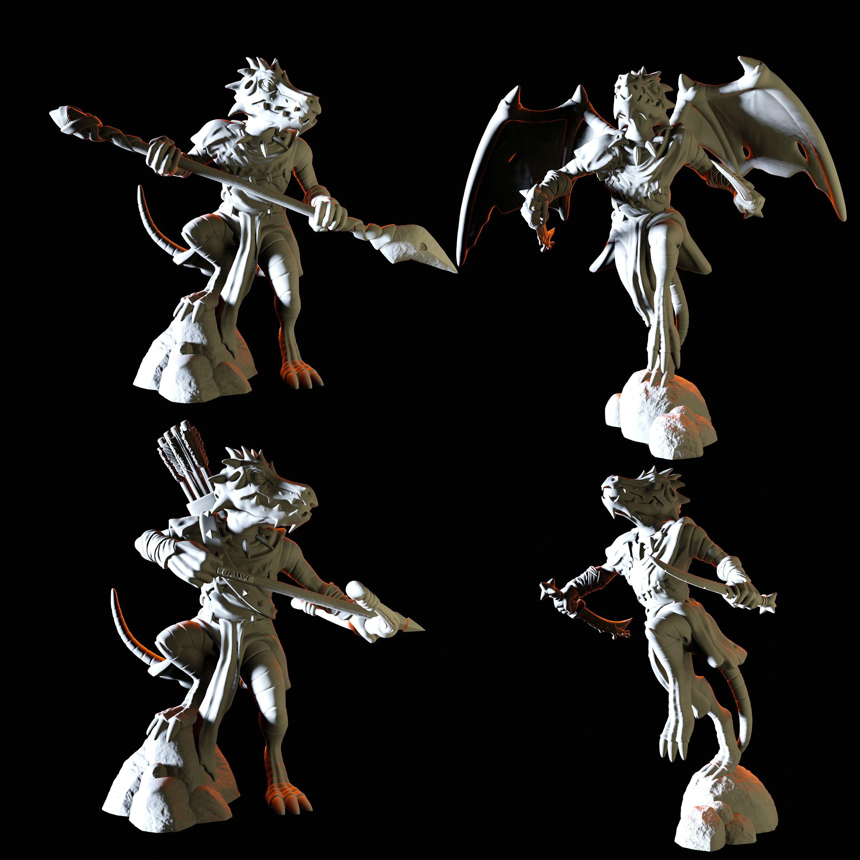 Gang of Kobold Miniatures for Dungeons and Dragons - Myth Forged