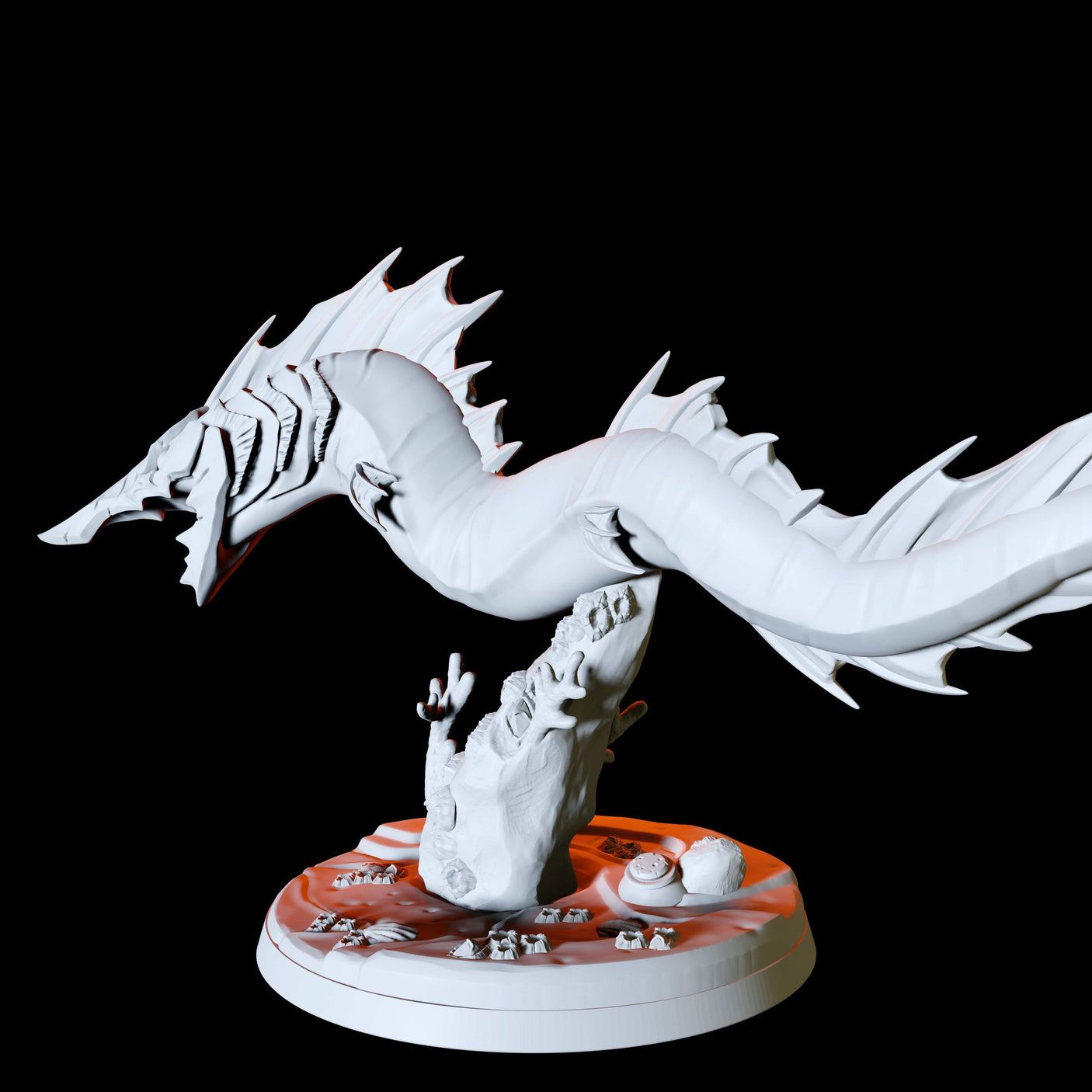 Giant Eel Miniature for Dungeons and Dragons, Pathfinder or other TTRPGs