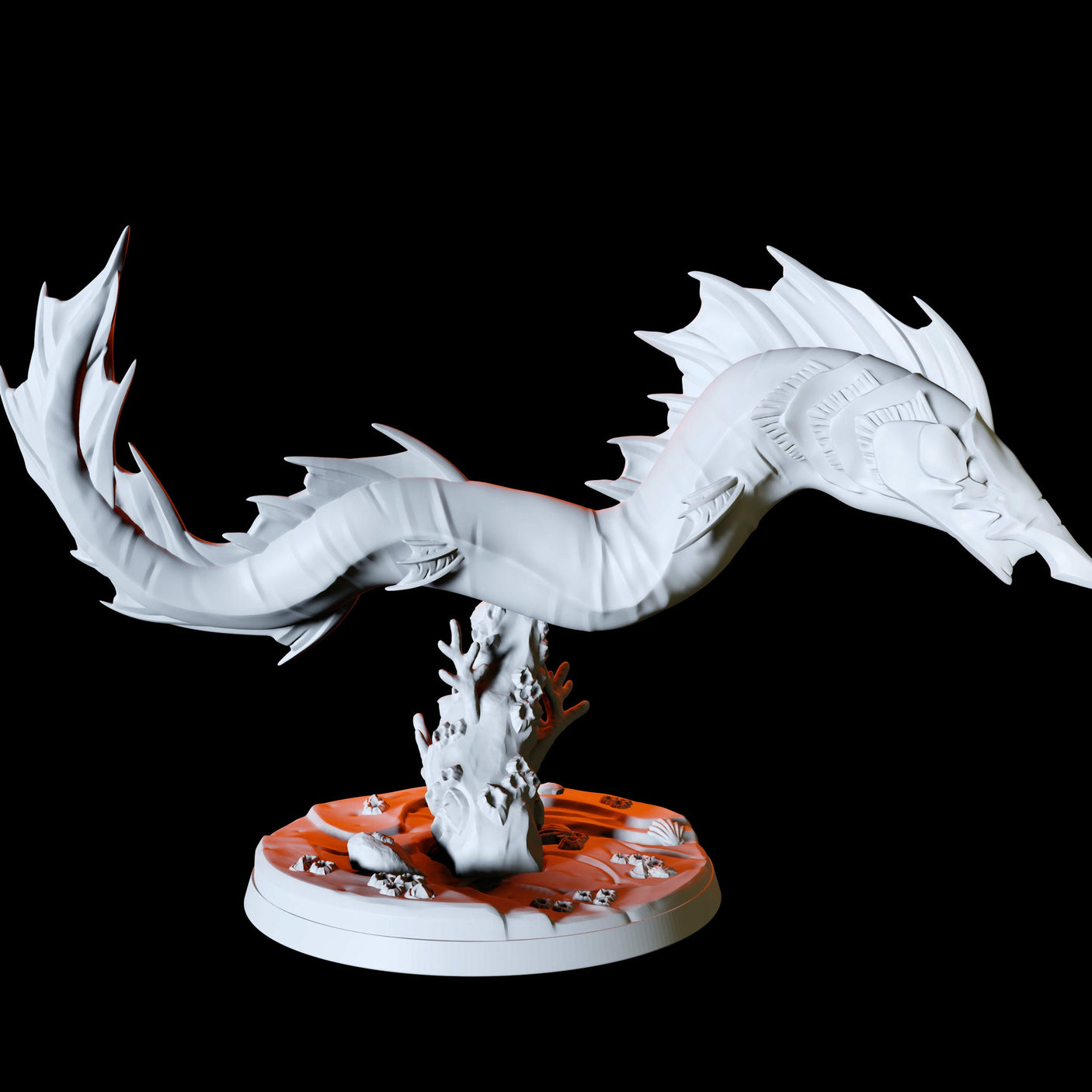 Giant Eel Miniature for Dungeons and Dragons, Pathfinder or other TTRPGs