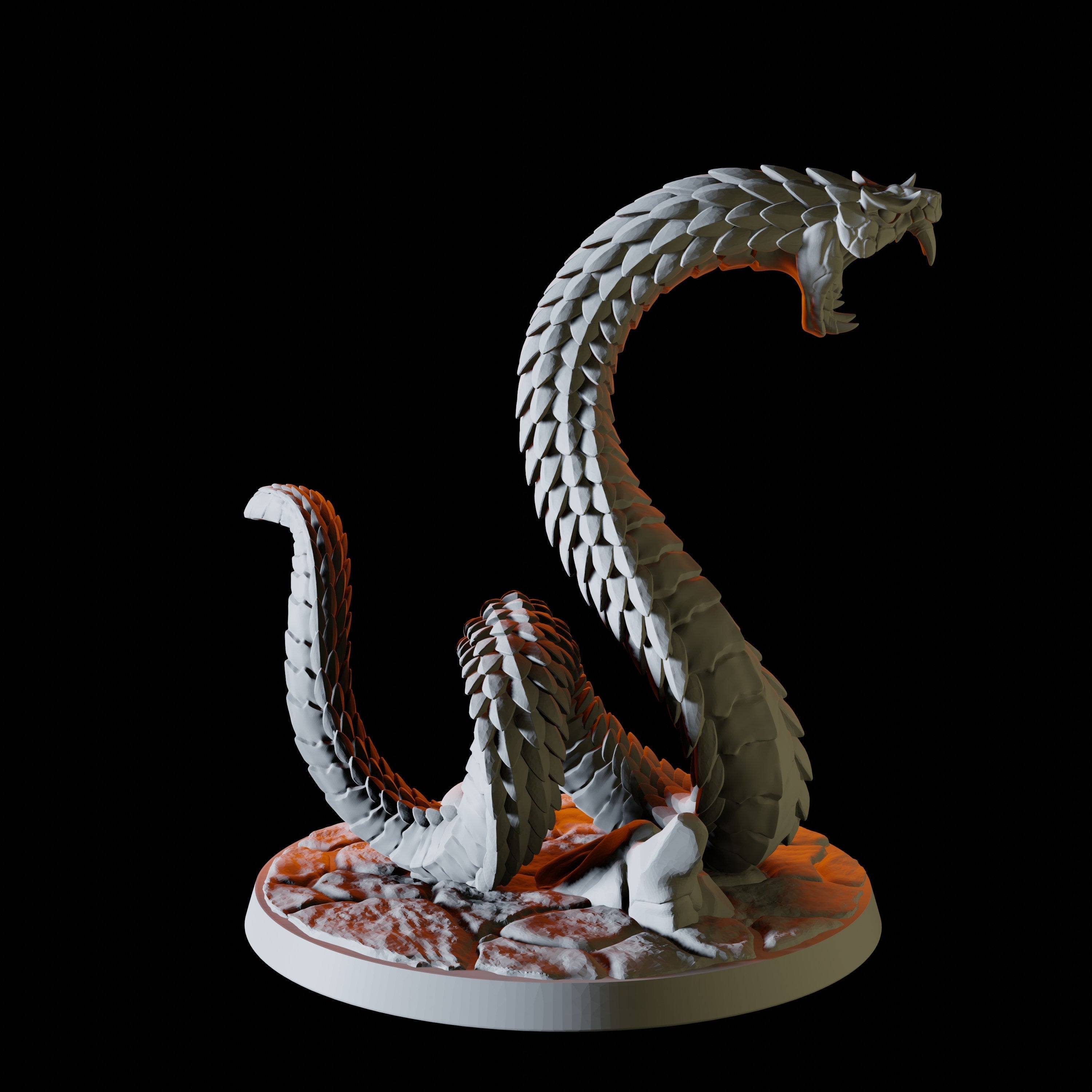 Giant Snake Miniature for Dungeons and Dragons - Myth Forged