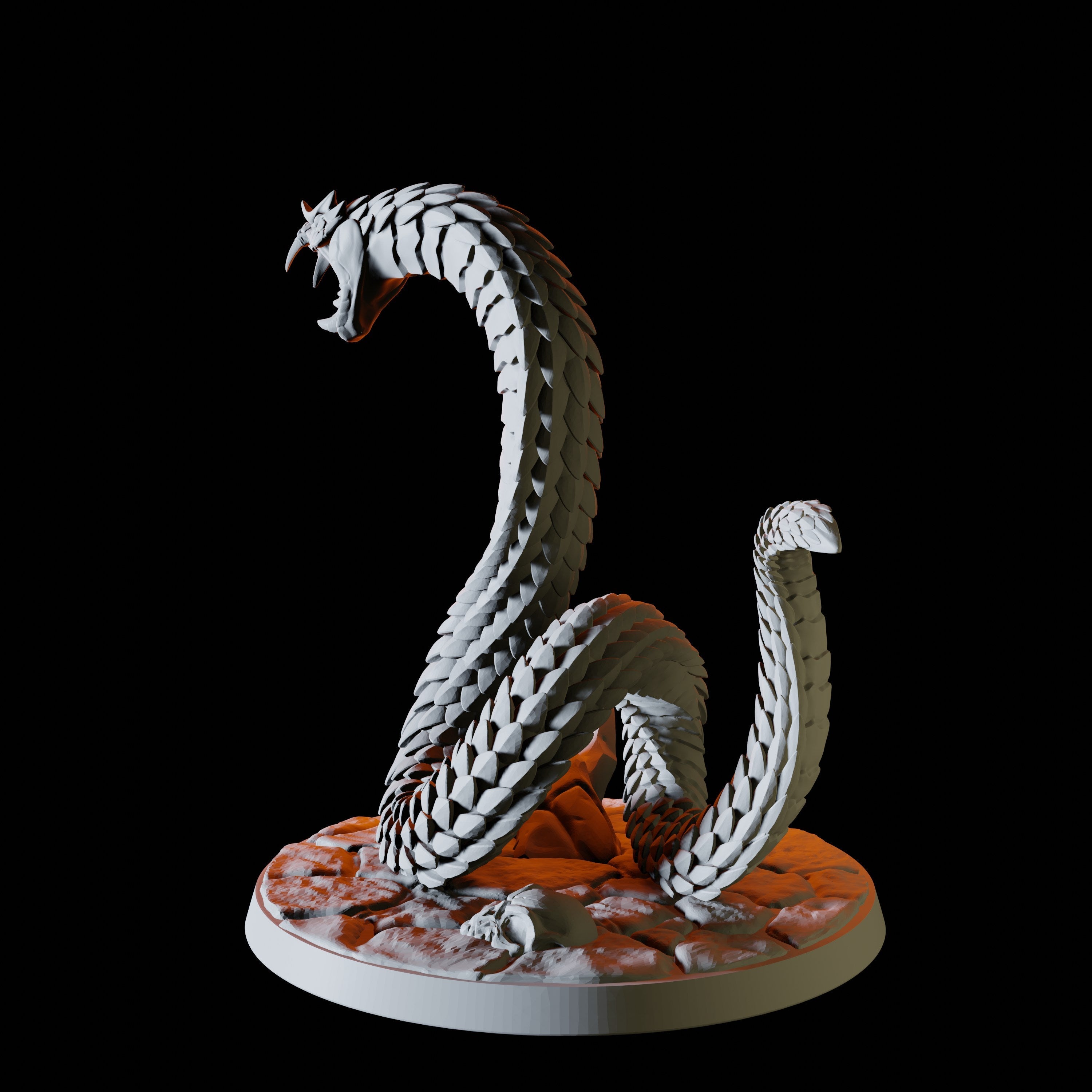 Giant Snake Miniature for Dungeons and Dragons - Myth Forged
