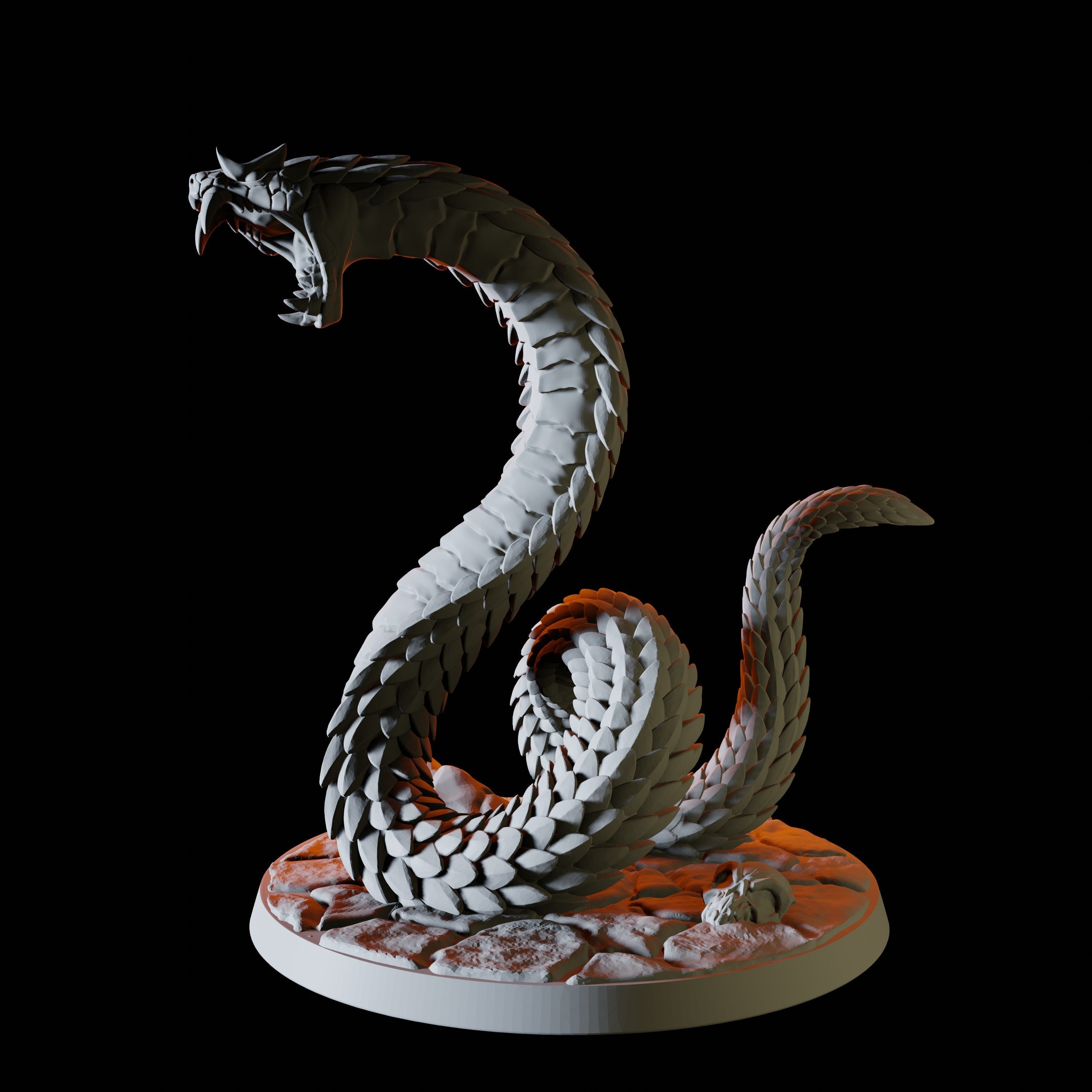 Giant Snake Miniature for Dungeons and Dragons - Myth Forged