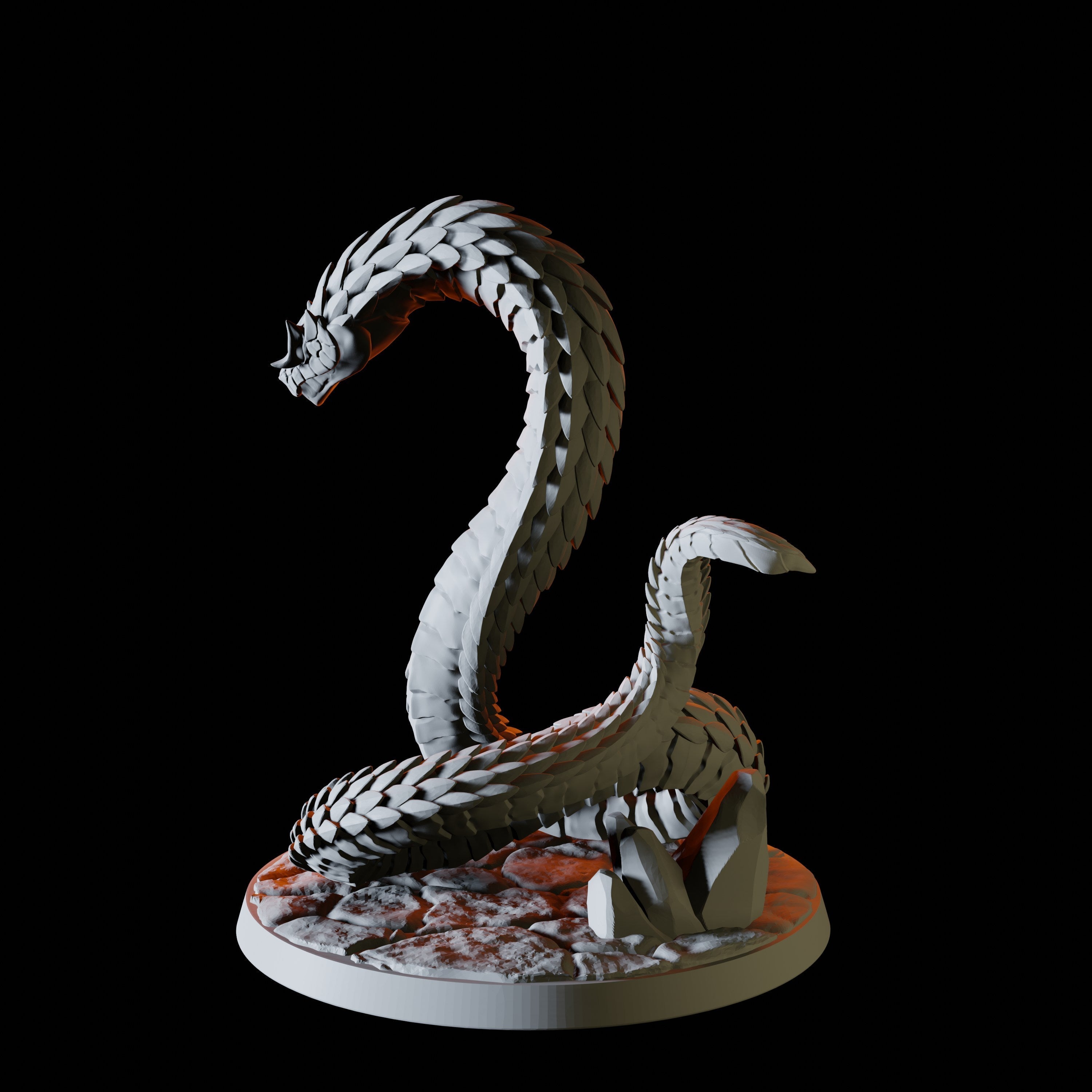 Giant Snake Miniature for Dungeons and Dragons - Myth Forged