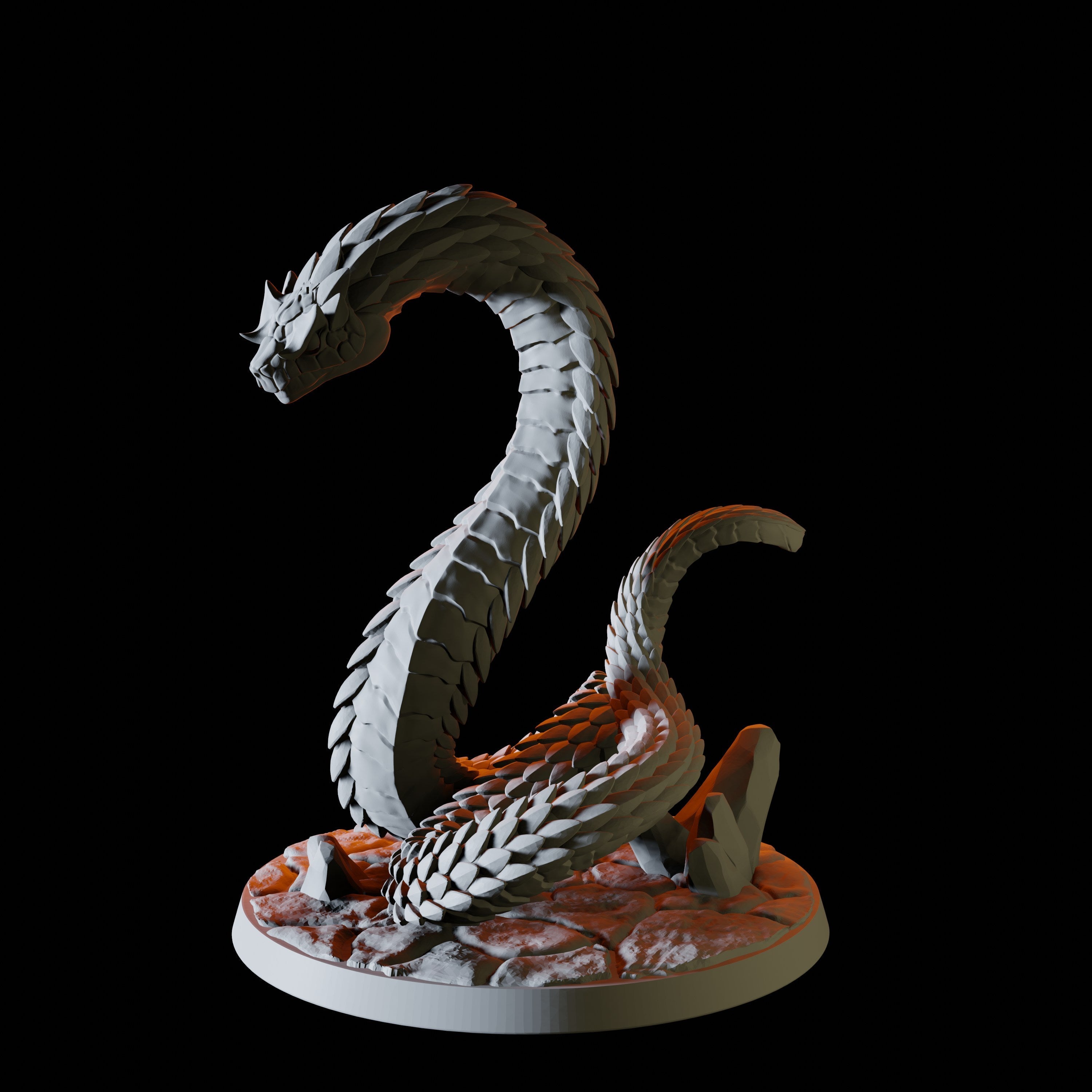 Giant Snake Miniature for Dungeons and Dragons - Myth Forged