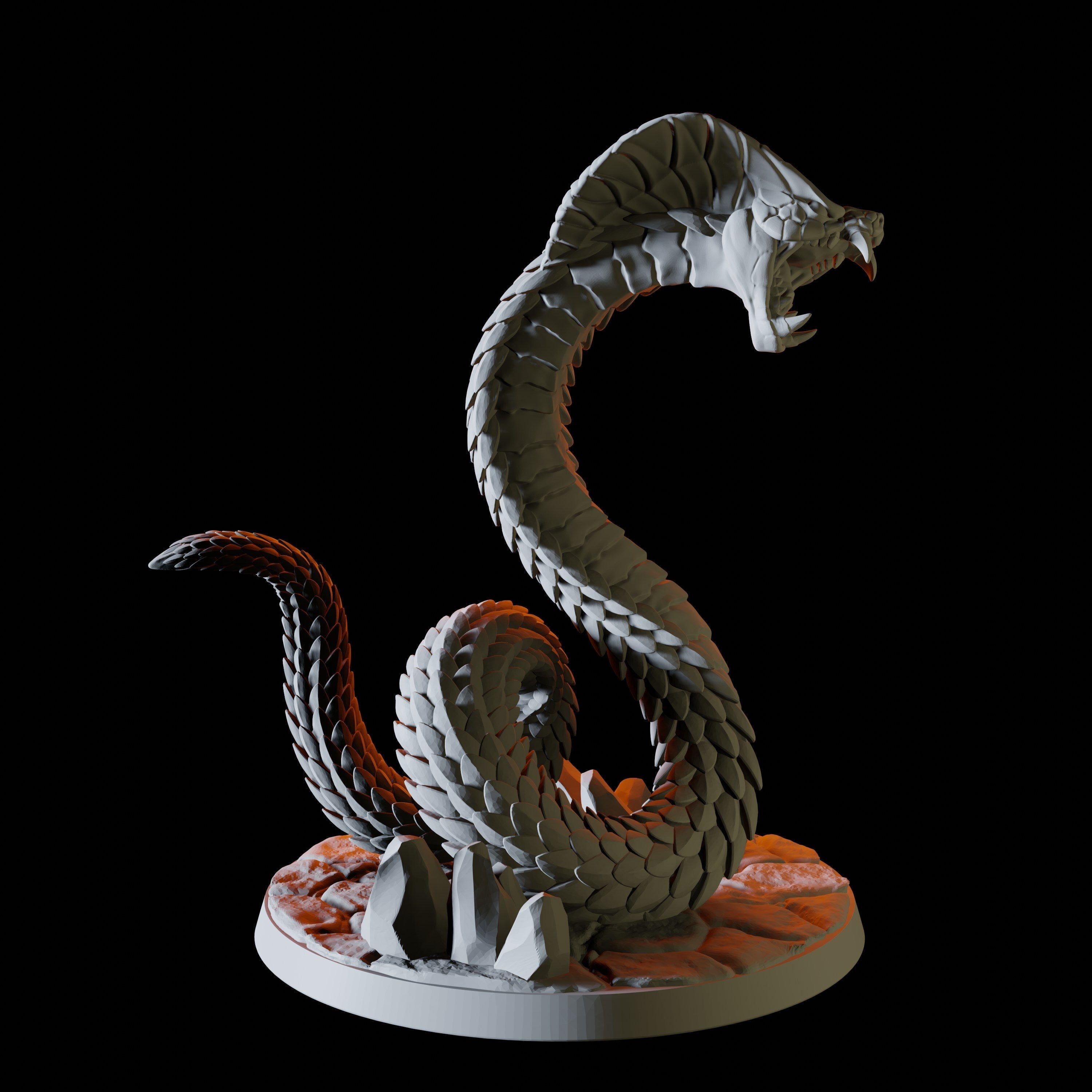 Giant Snake Miniature for Dungeons and Dragons - Myth Forged