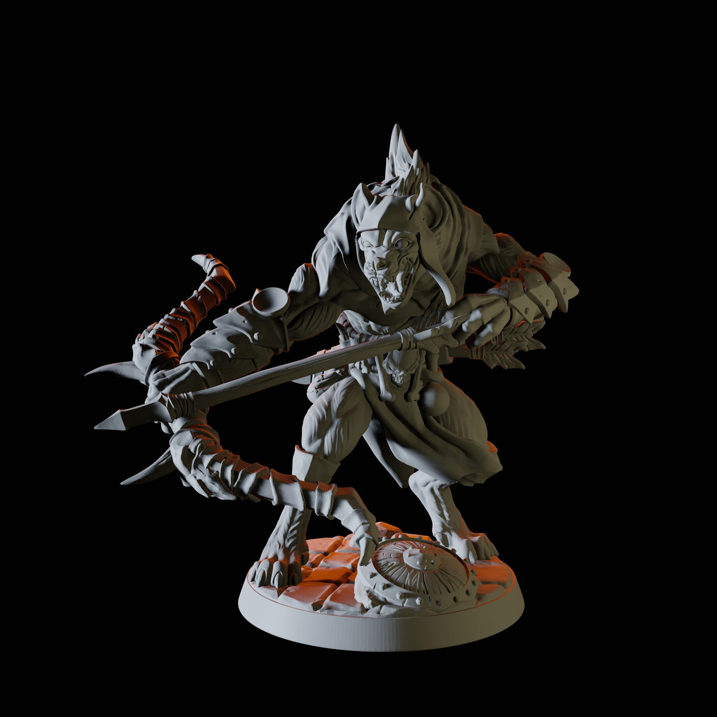 Gnoll with bow and arrow Miniature for Dungeons and Dragons, Pathfinder or other TTRPGs