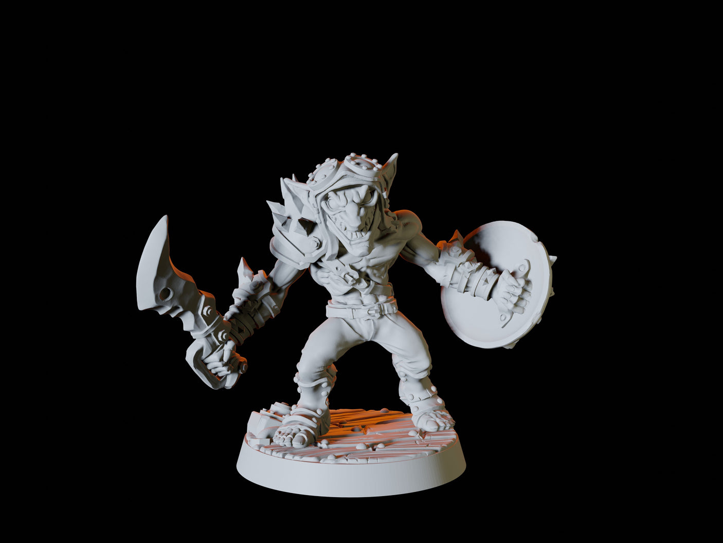Goblin Army - Six Soldiers Miniature for Dungeons and Dragons, Pathfinder or other TTRPGs