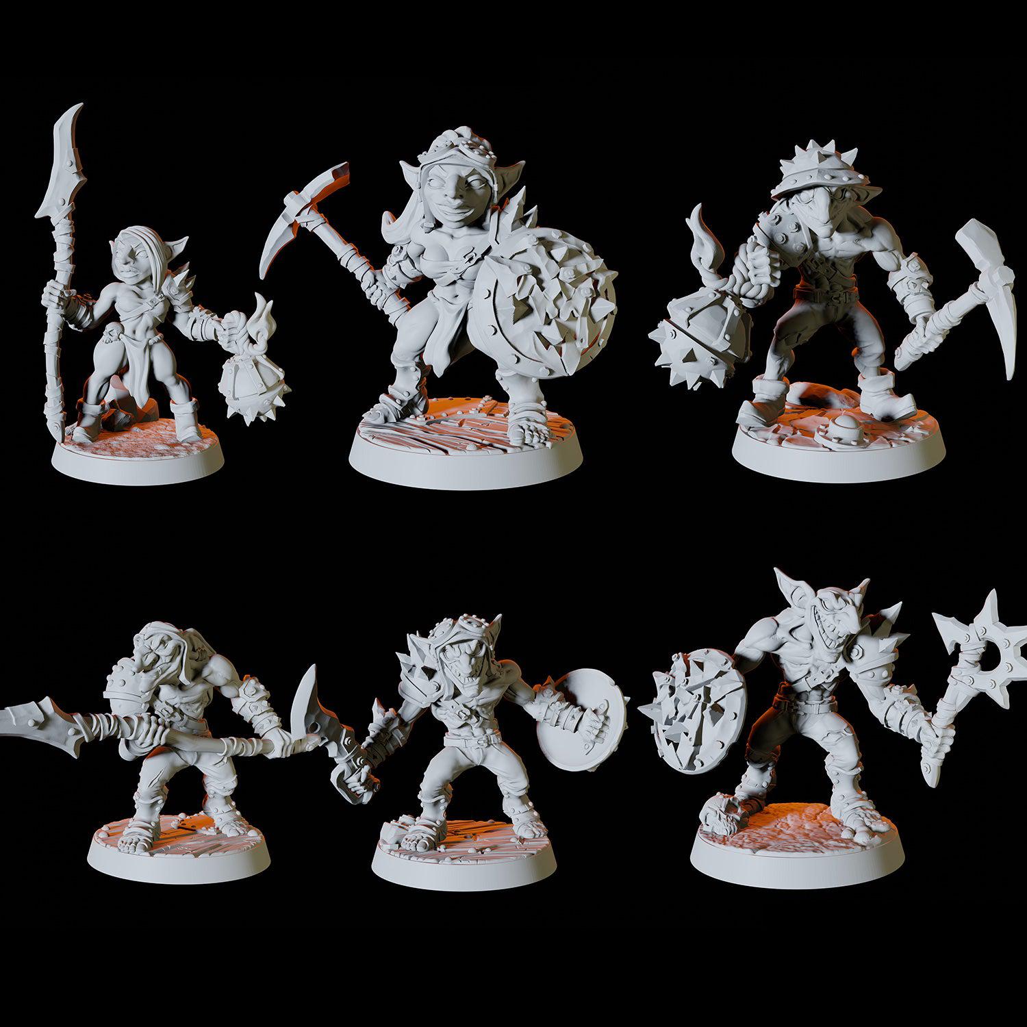 Goblin Army - Six Soldier Miniatures for Dungeons and Dragons