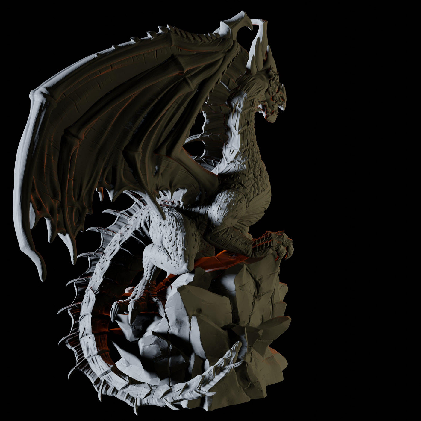 Green Dragon Miniature for Dungeons and Dragons, Pathfinder or other TTRPGs
