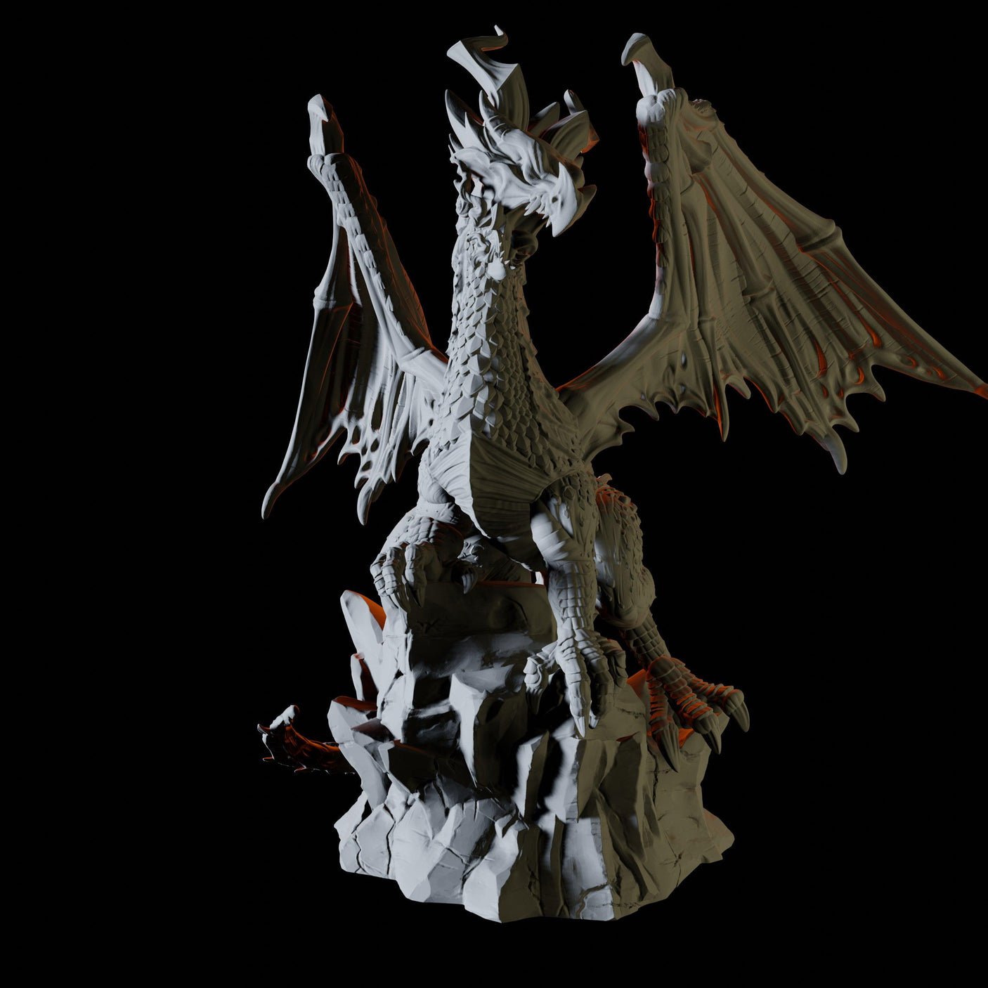 Green Dragon Miniature for Dungeons and Dragons, Pathfinder or other TTRPGs