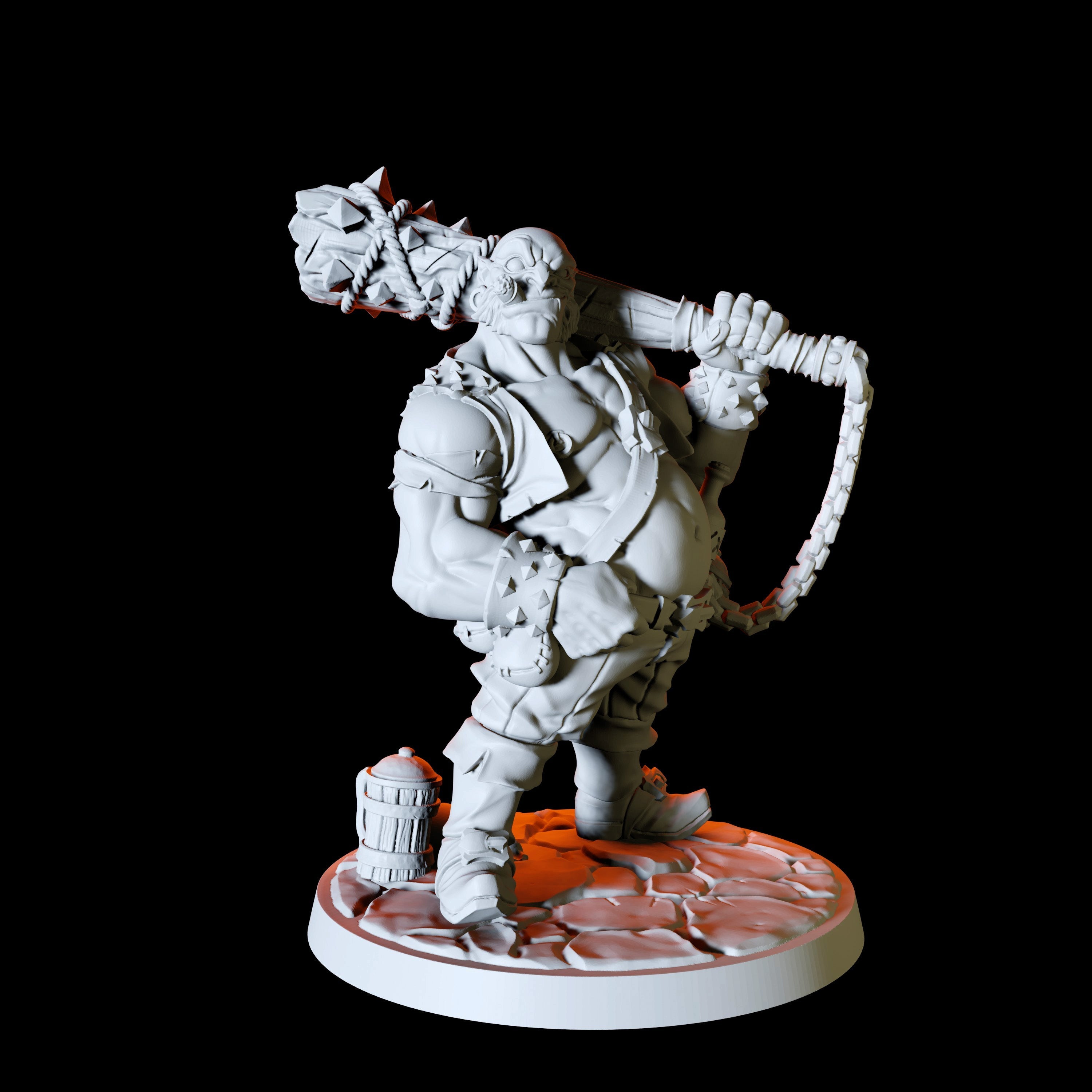 Half Orc Miniature for Dungeons and Dragons - Myth Forged