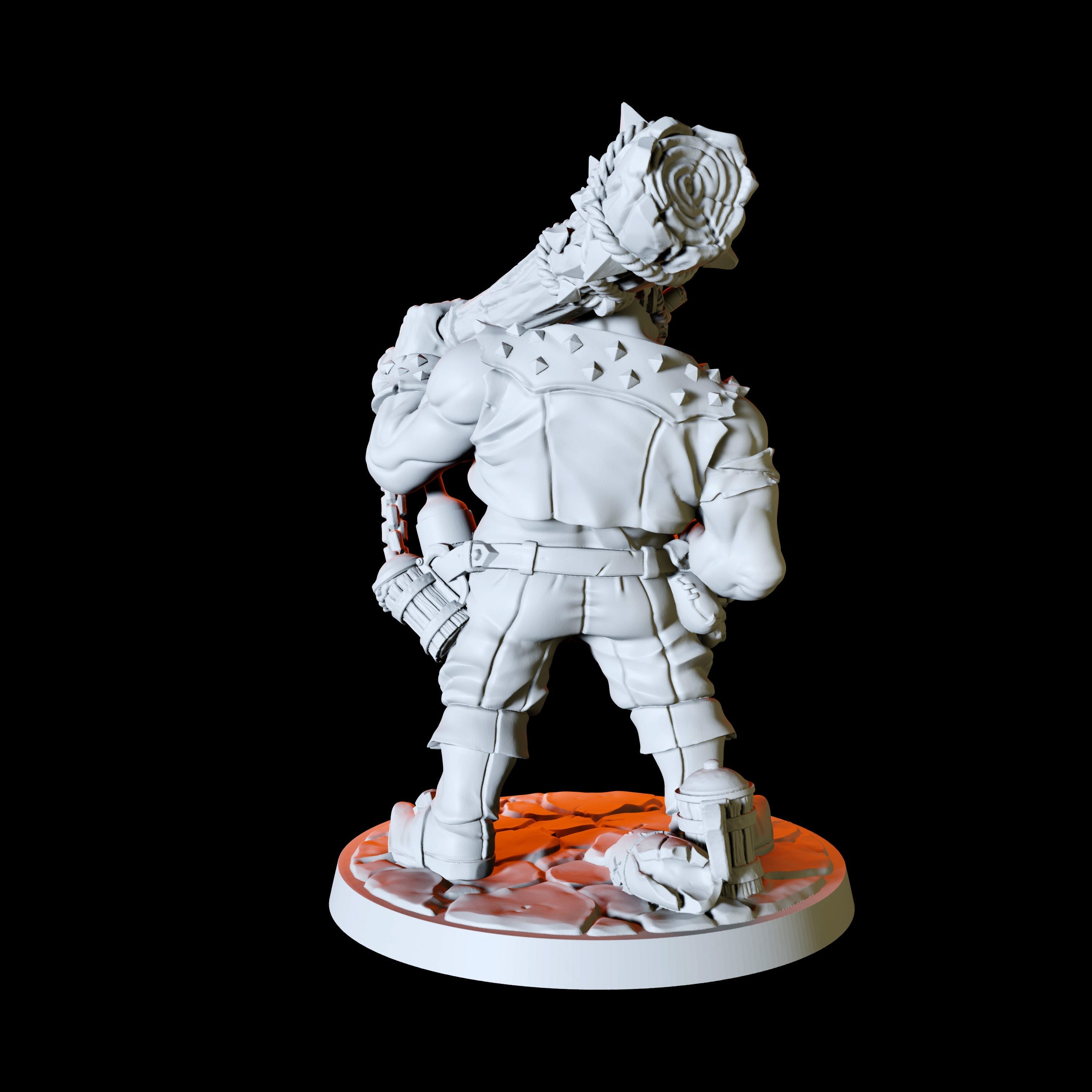 Half Orc Miniature for Dungeons and Dragons - Myth Forged