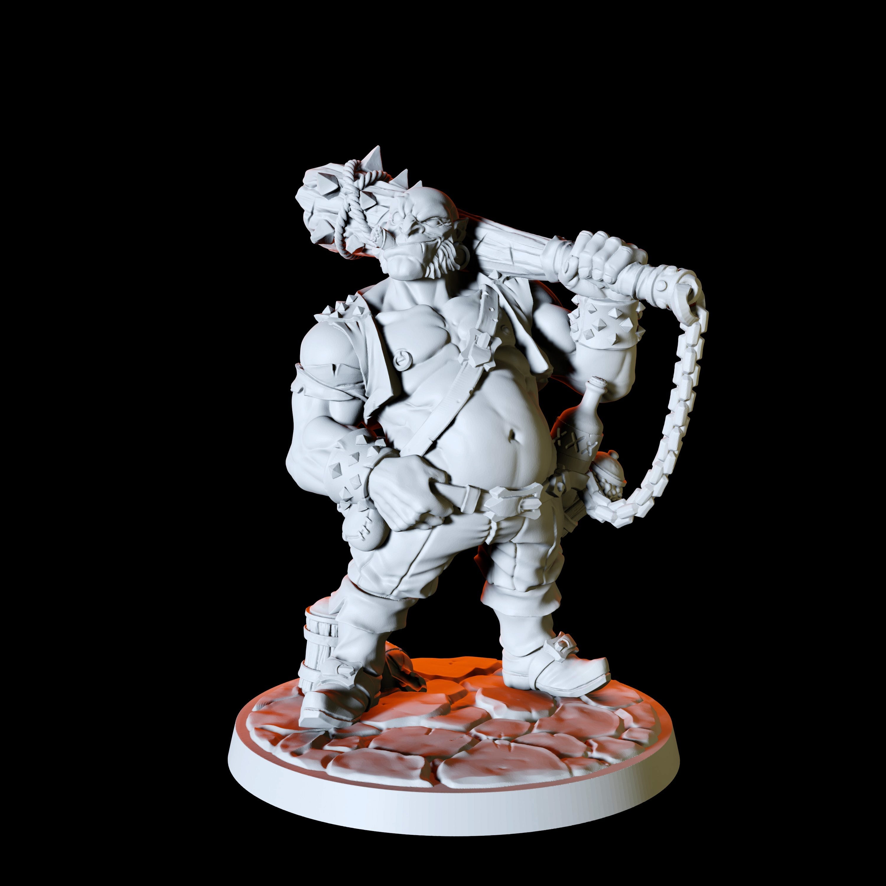 Half Orc Miniature for Dungeons and Dragons - Myth Forged