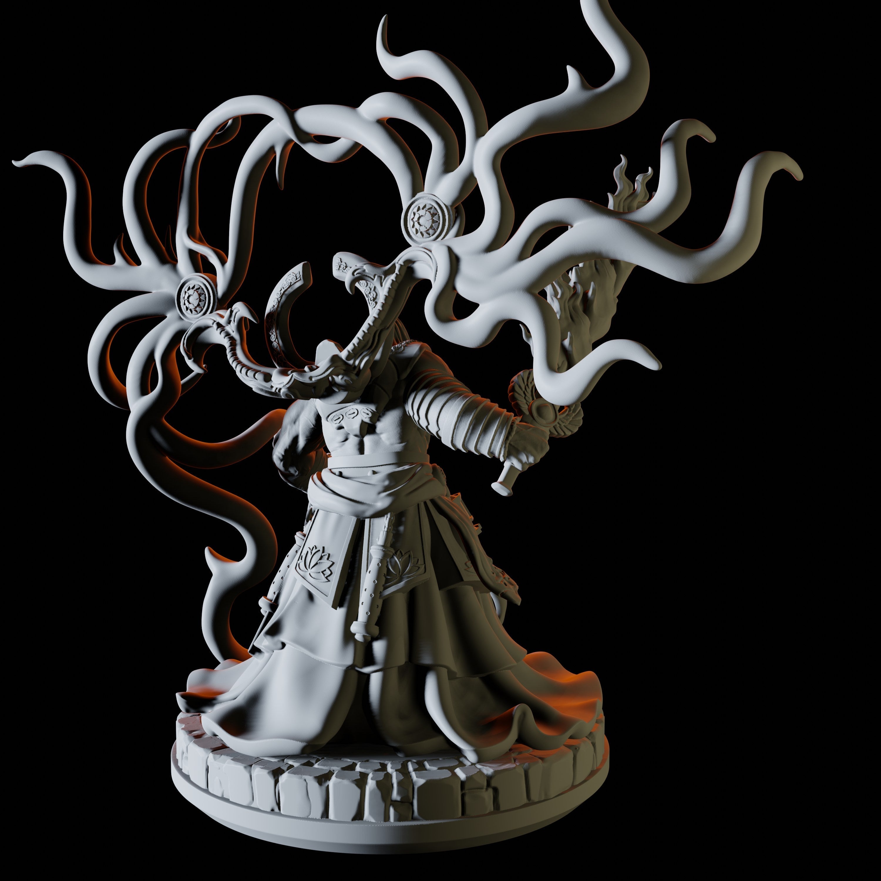 Half Orc Celestial Miniature for Dungeons and Dragons - Myth Forged