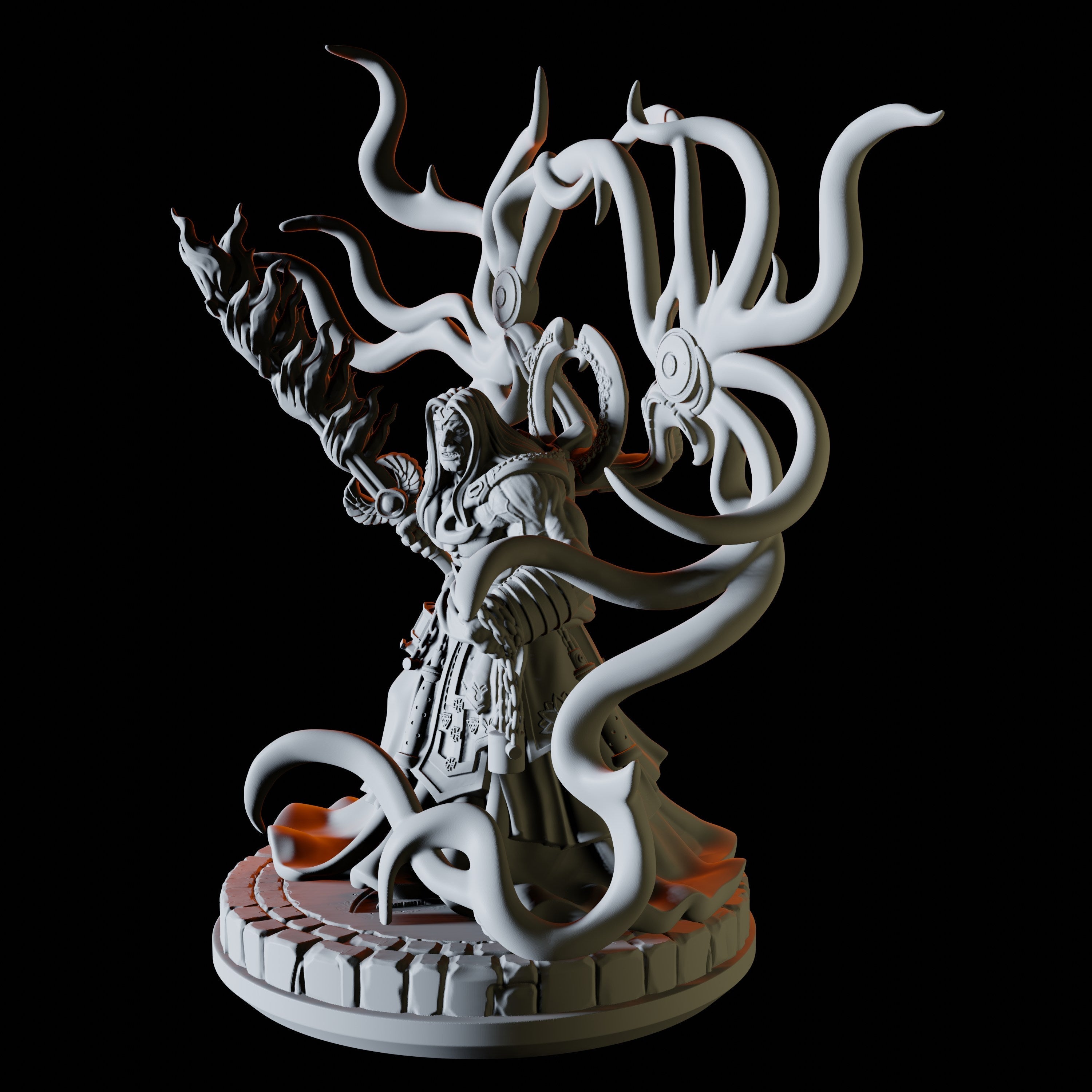 Half Orc Celestial Miniature for Dungeons and Dragons - Myth Forged