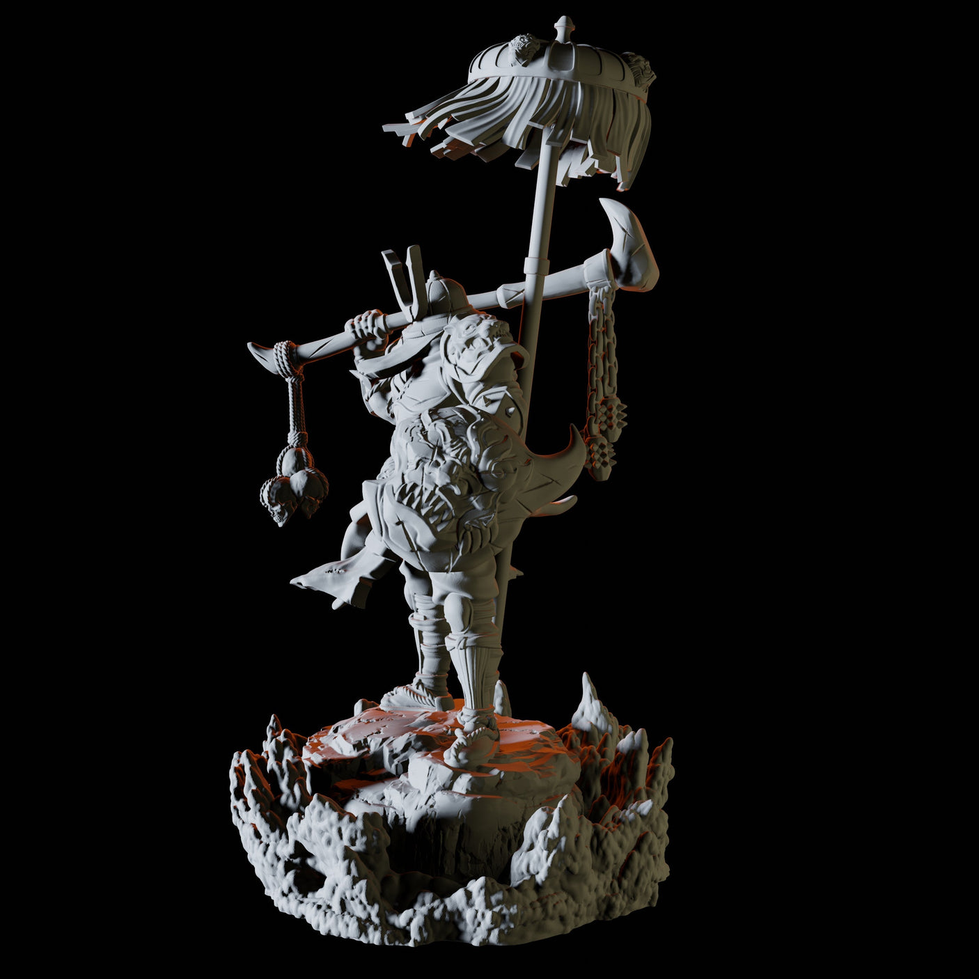 Hell Samurai Miniature for Dungeons and Dragons, Pathfinder or other TTRPGs