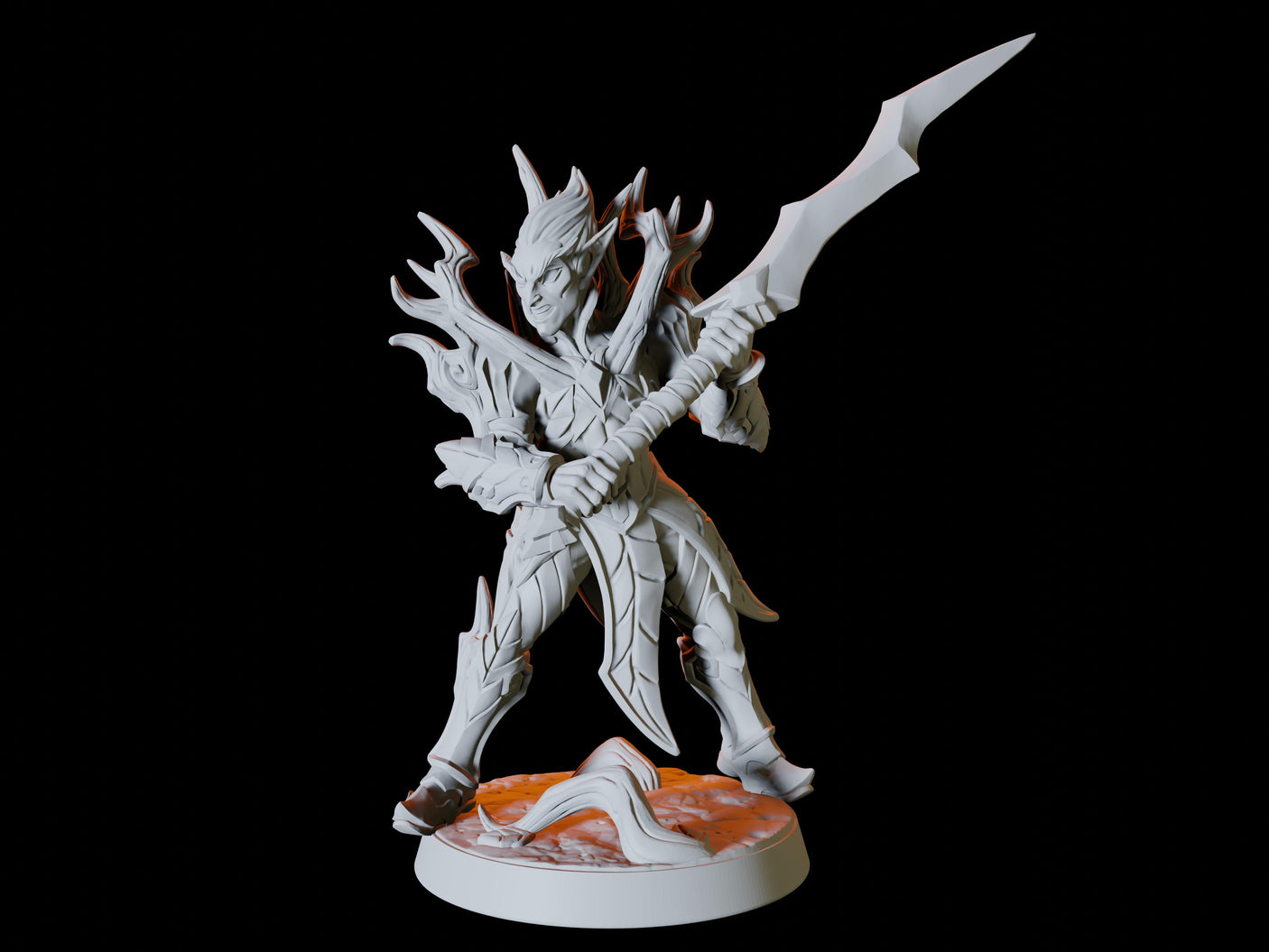 High Elf Army - Six Soldiers Miniature for Dungeons and Dragons, Pathfinder or other TTRPGs