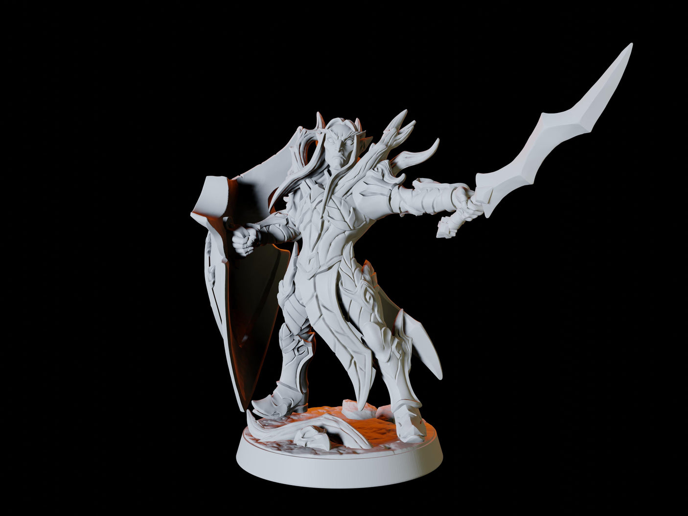 High Elf Army - Six Soldiers Miniature for Dungeons and Dragons, Pathfinder or other TTRPGs