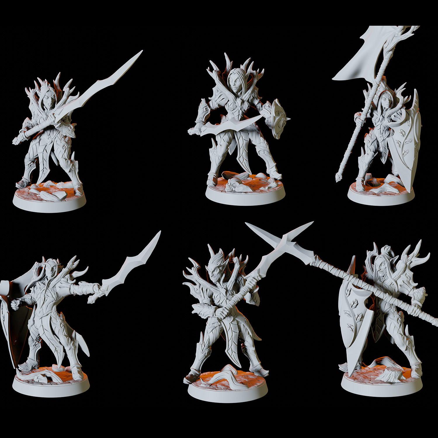 Six Elf Miniatures for Dungeons and Dragons - Myth Forged