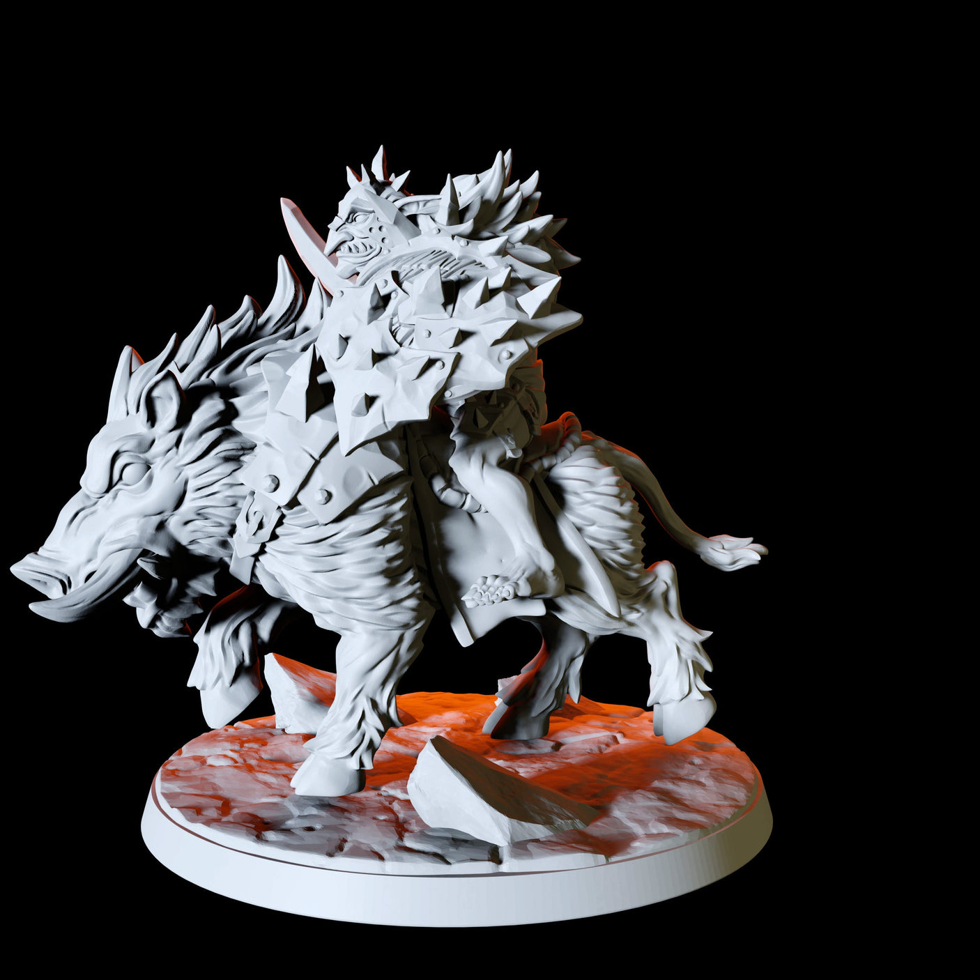 Hobgoblin Worg Rider Type A Miniature for Dungeons and Dragons, Pathfinder or other TTRPGs