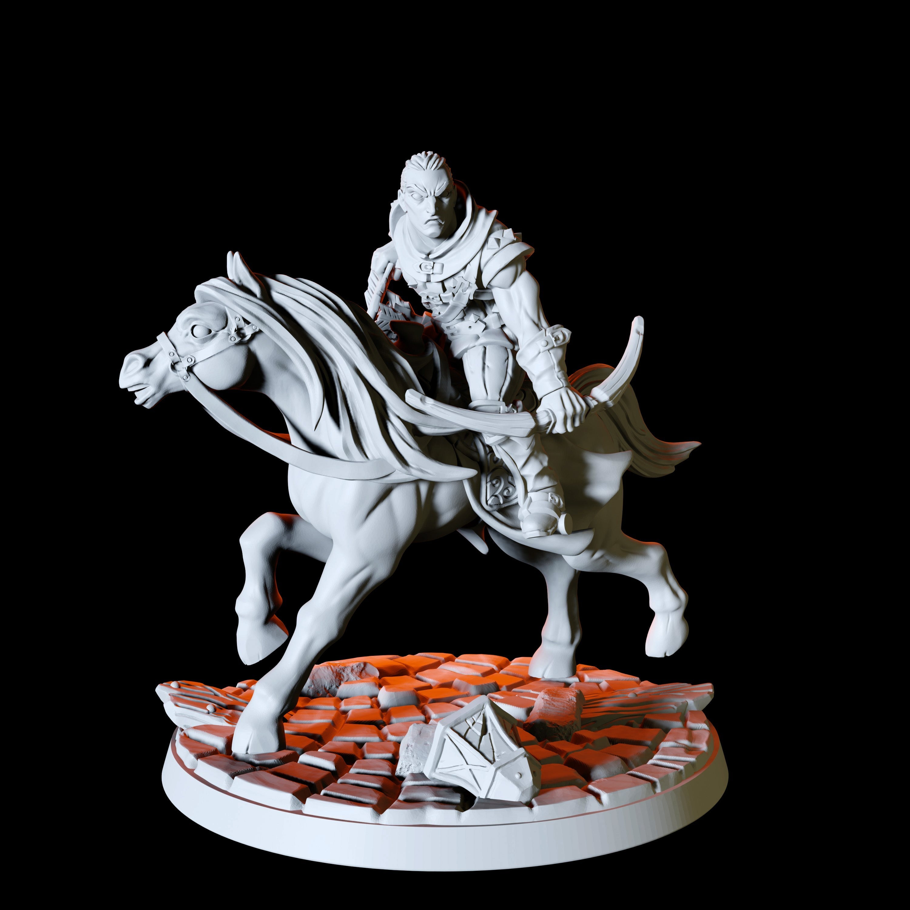Horseback Rider Miniature for Dungeons and Dragons - Myth Forged
