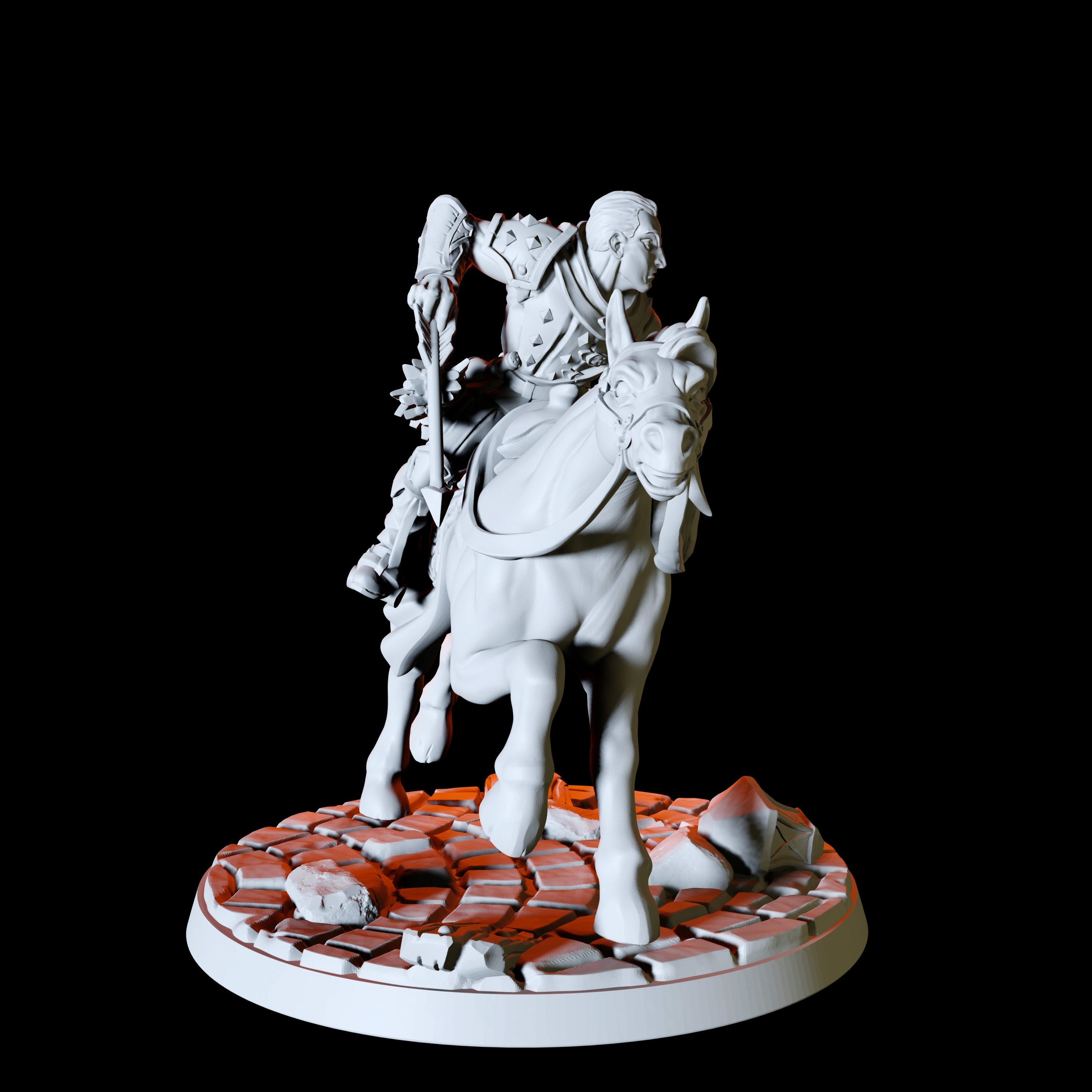 Horseback Rider Miniature for Dungeons and Dragons - Myth Forged