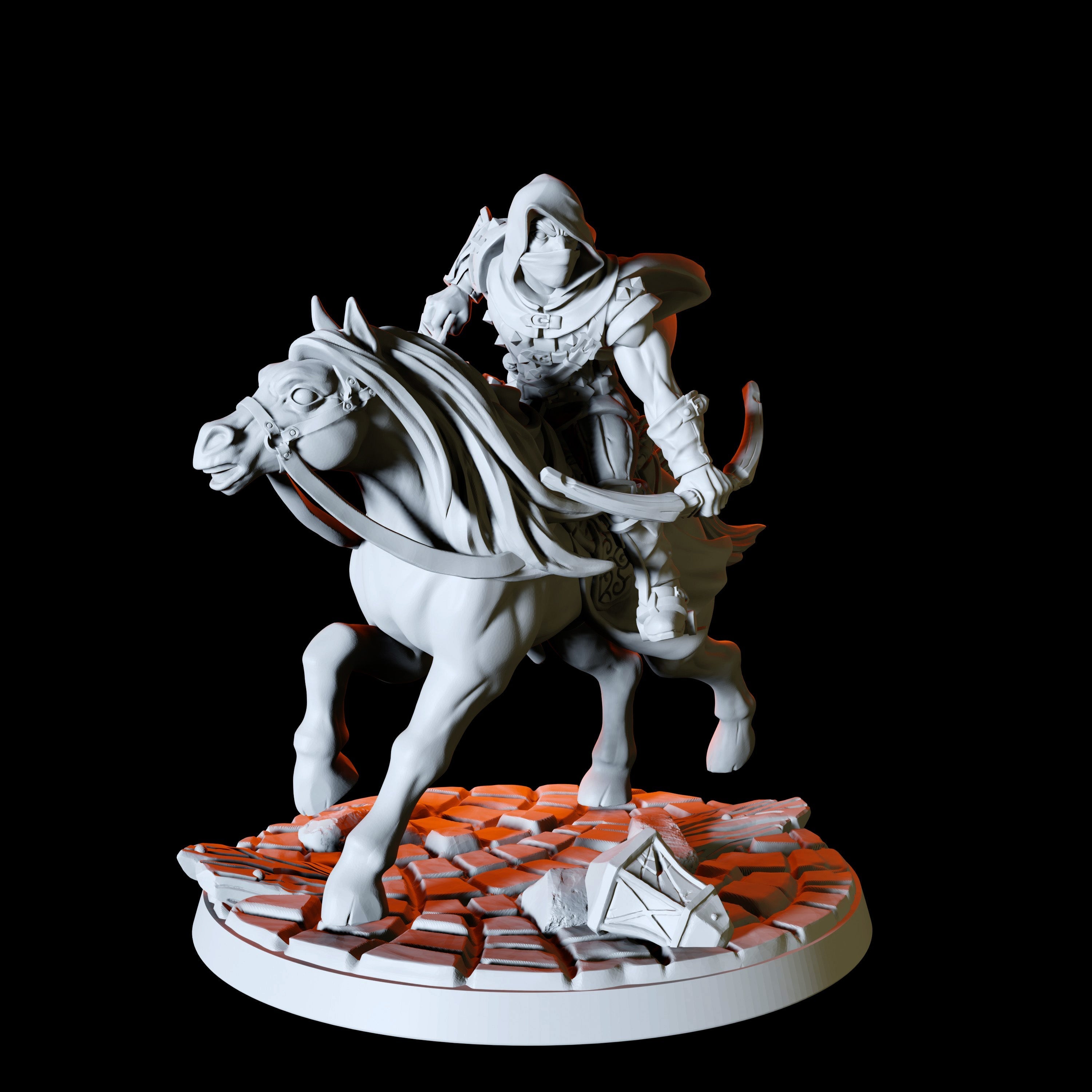 Horseback Rider Miniature for Dungeons and Dragons - Myth Forged