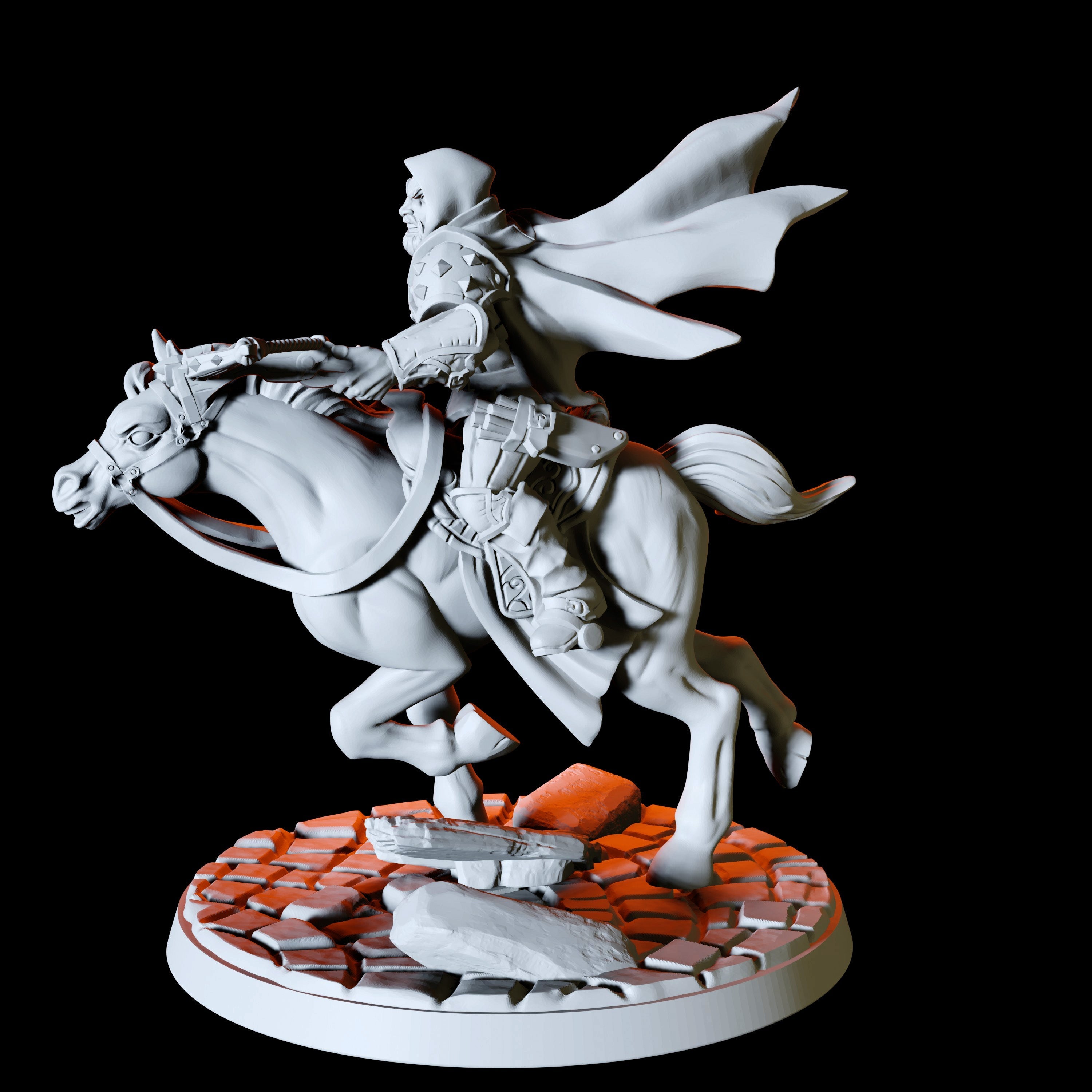 Horseback Rider Miniature for Dungeons and Dragons - Myth Forged
