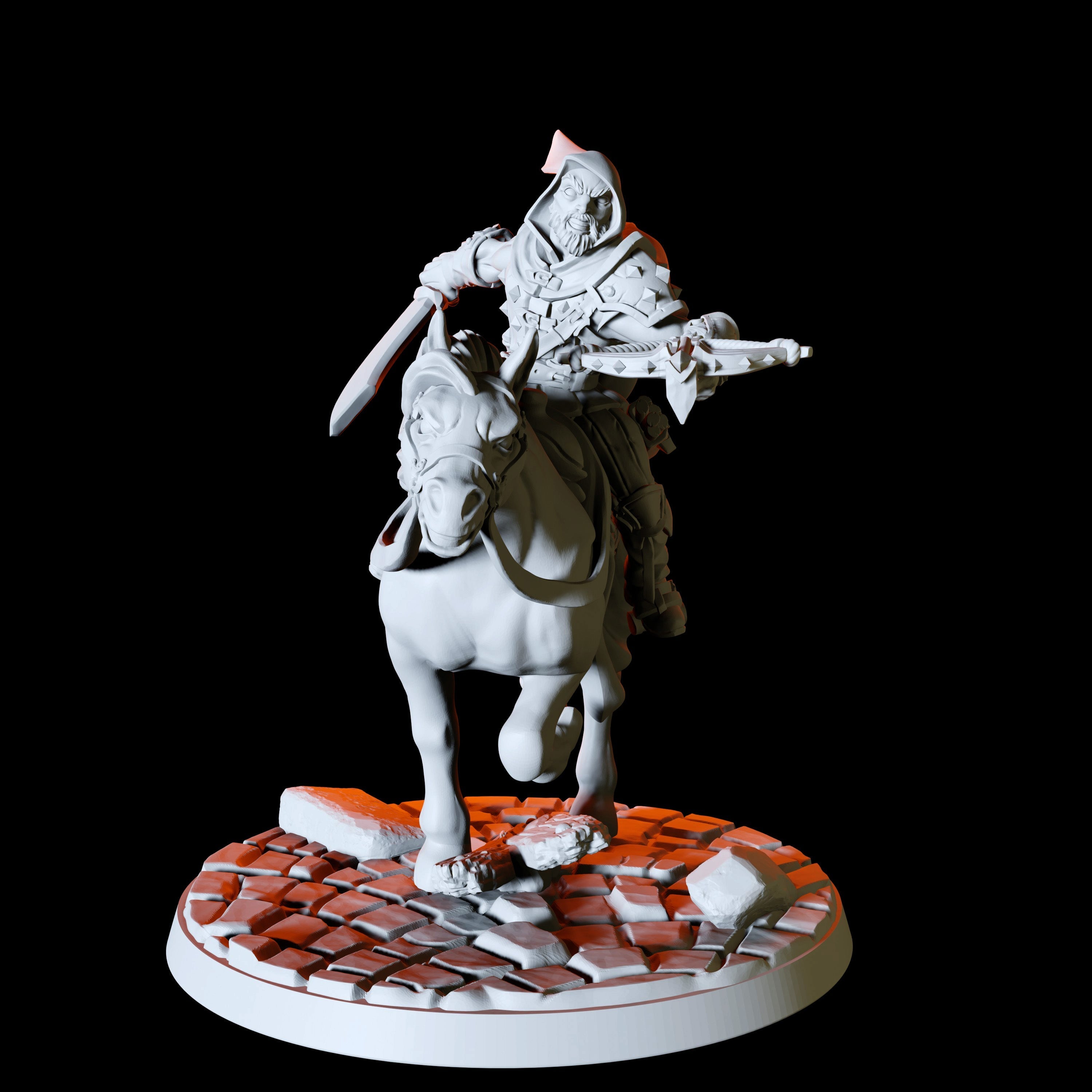 Horseback Rider Miniature for Dungeons and Dragons - Myth Forged