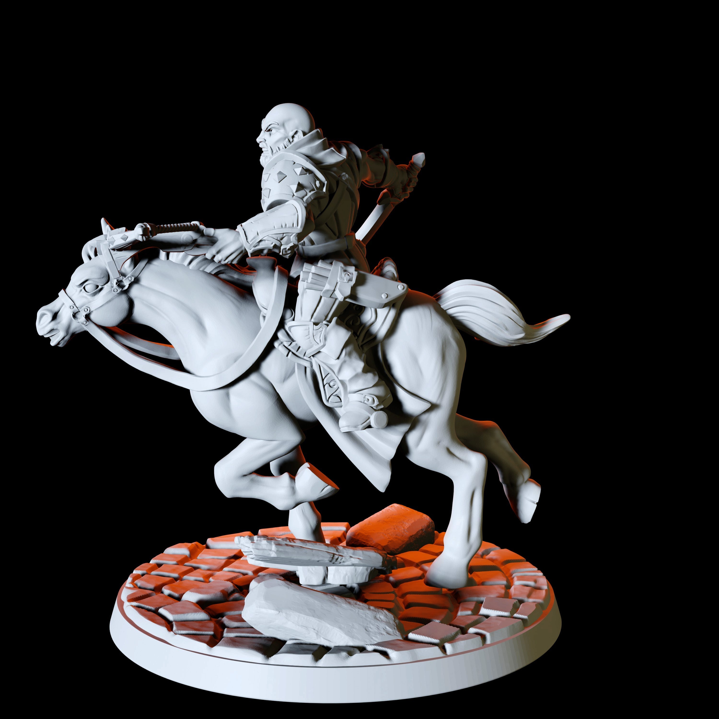 Horseback Rider Miniature for Dungeons and Dragons - Myth Forged