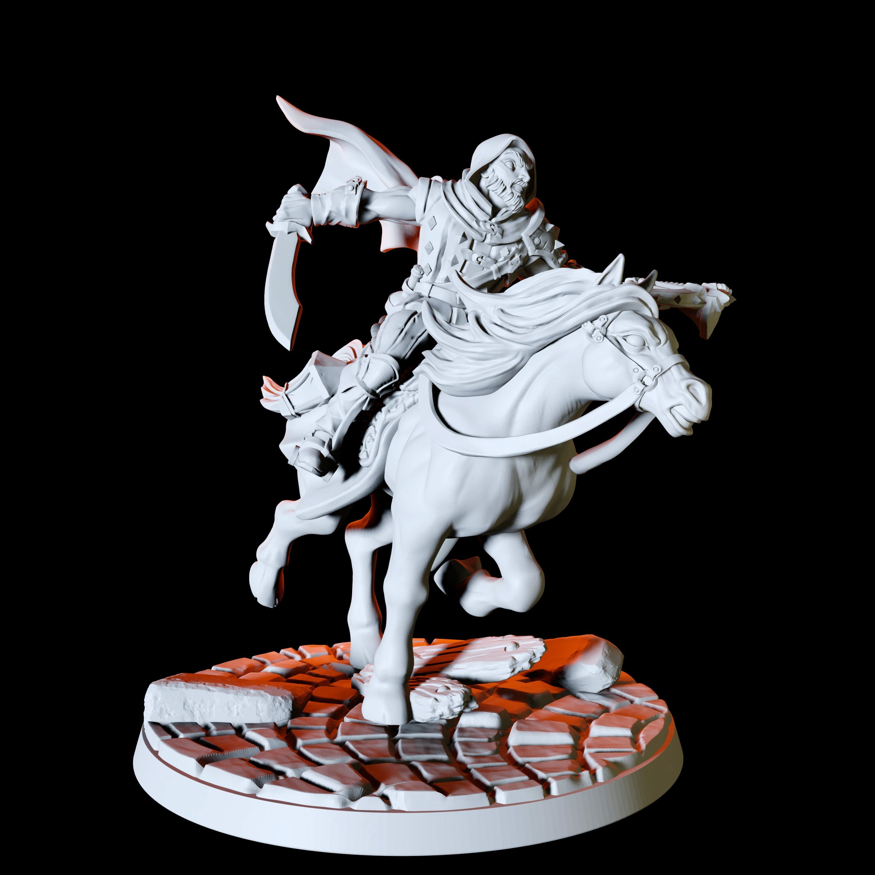 Horseback Rider Miniature for Dungeons and Dragons - Myth Forged