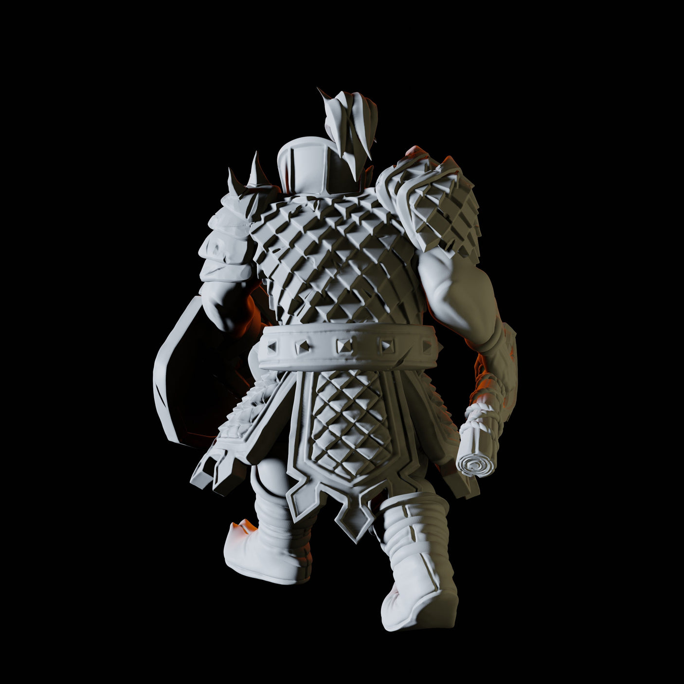 Hulking Orc Warrior Miniature for Dungeons and Dragons, Pathfinder or other TTRPGs