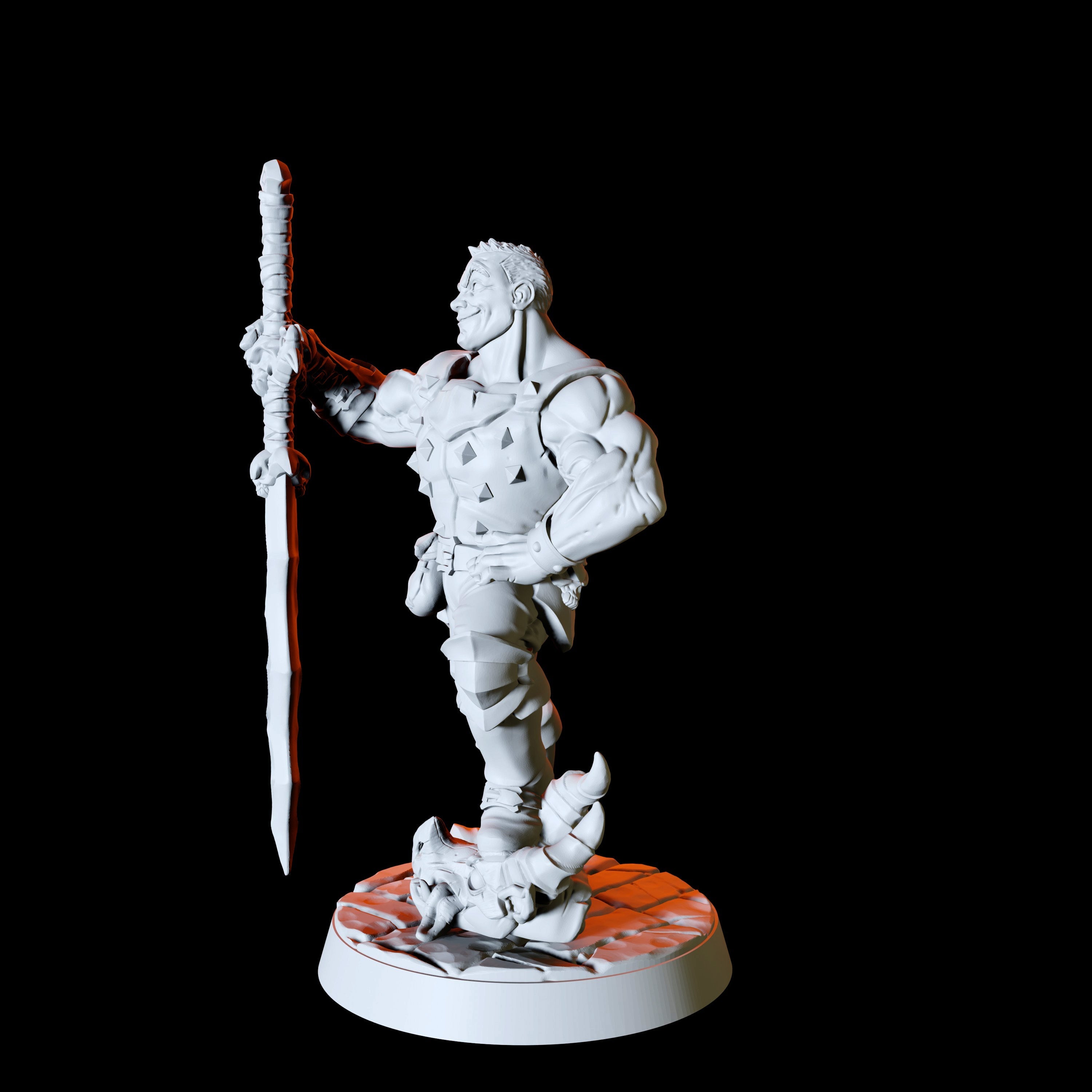 Human Barbarian Miniature for Dungeons and Dragons - Myth Forged