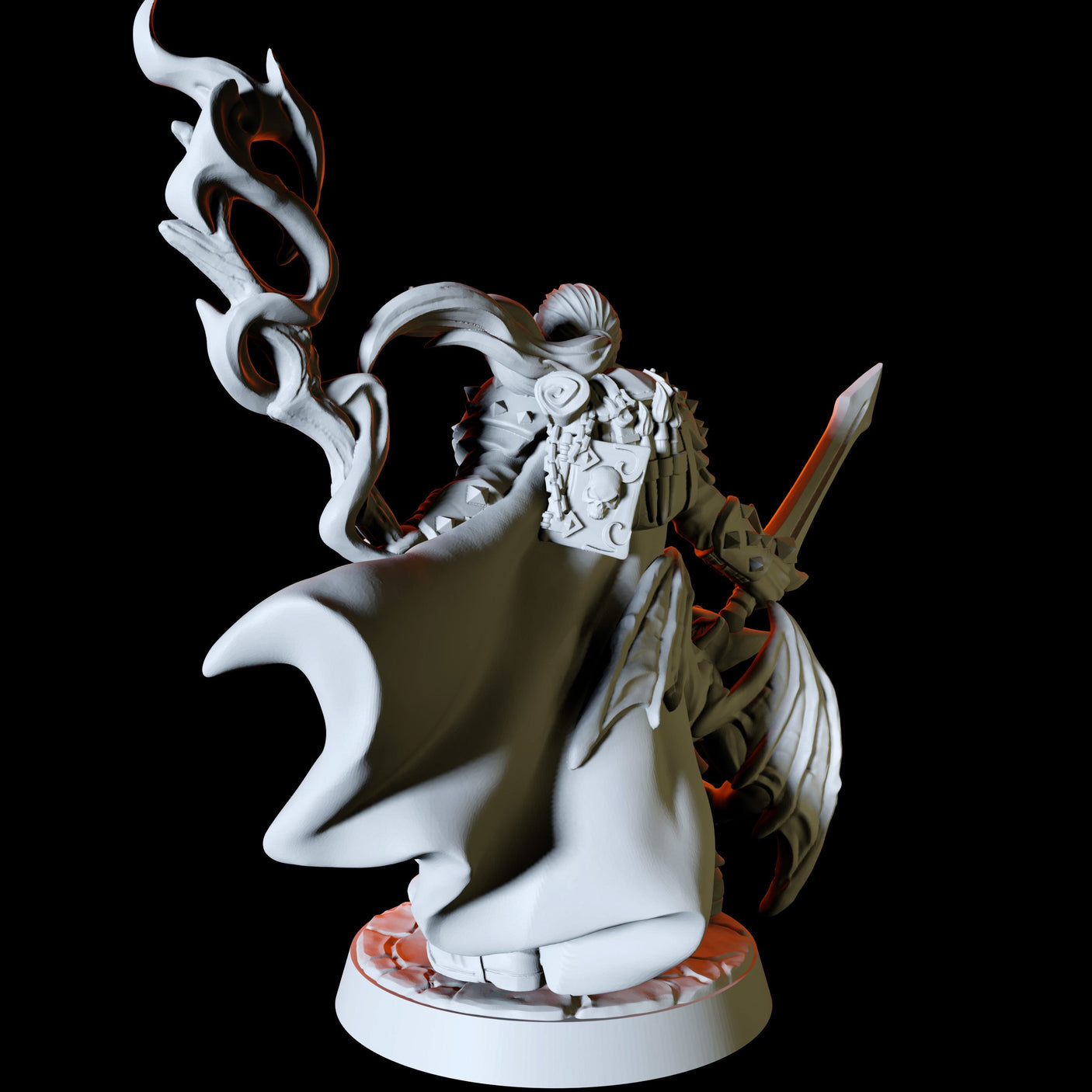Human Warlock Miniature for Dungeons and Dragons, Pathfinder or other TTRPGs