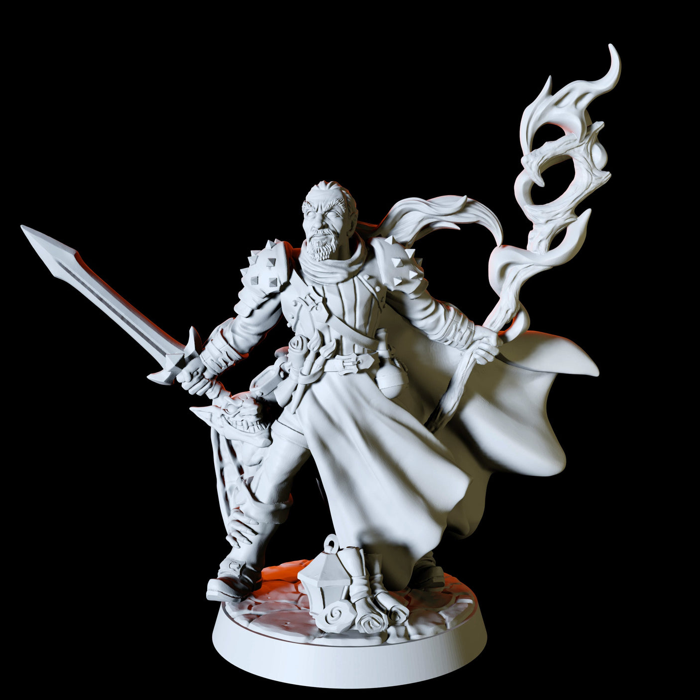 Human Warlock Miniature for Dungeons and Dragons, Pathfinder or other TTRPGs