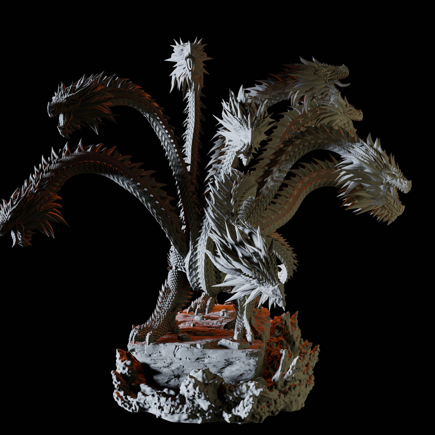 Hydra Miniature for Dungeons and Dragons, Pathfinder or other TTRPGs