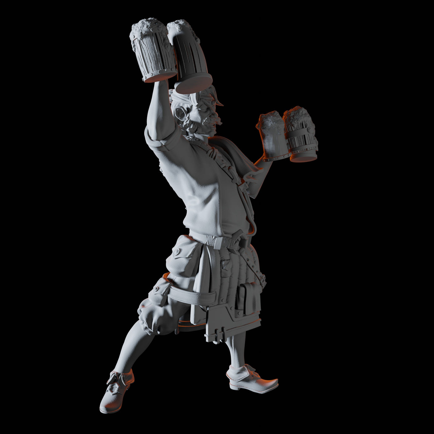 Jolly Innkeeper Miniature for Dungeons and Dragons, Pathfinder or other TTRPGs