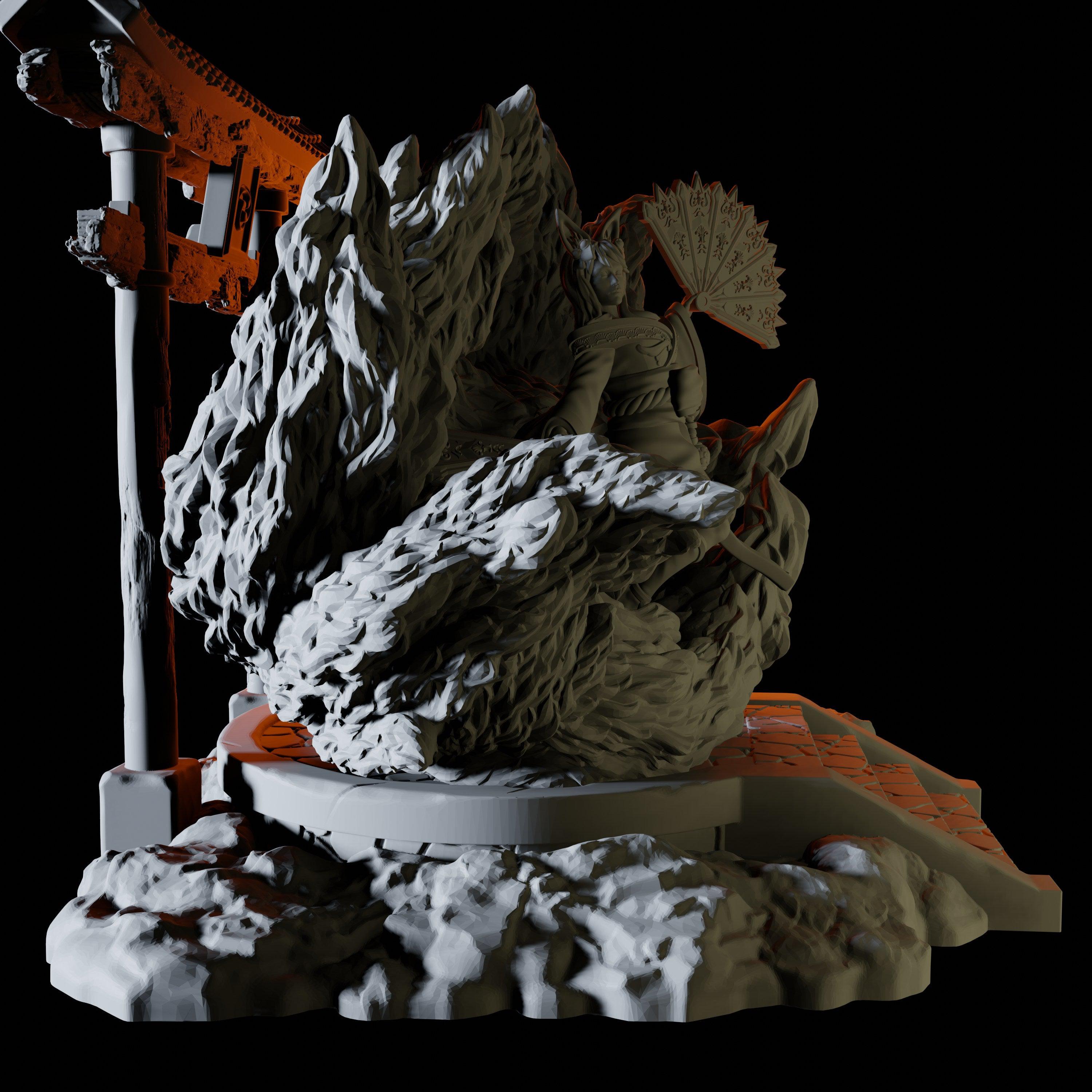 Kitsune Sorcerer Miniature for Dungeons and Dragons - Myth Forged