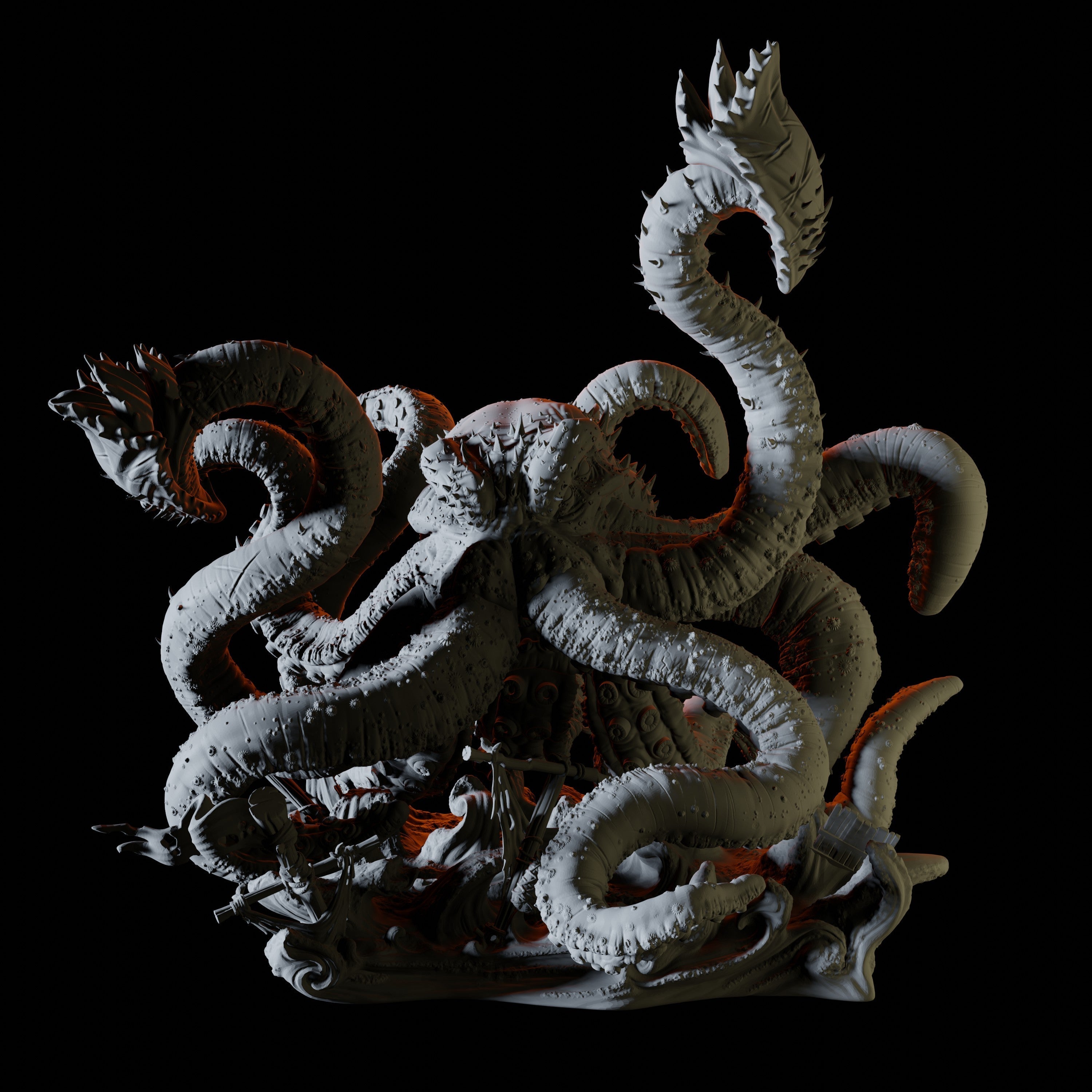 Kraken Miniature for Dungeons and Dragons - Myth Forged