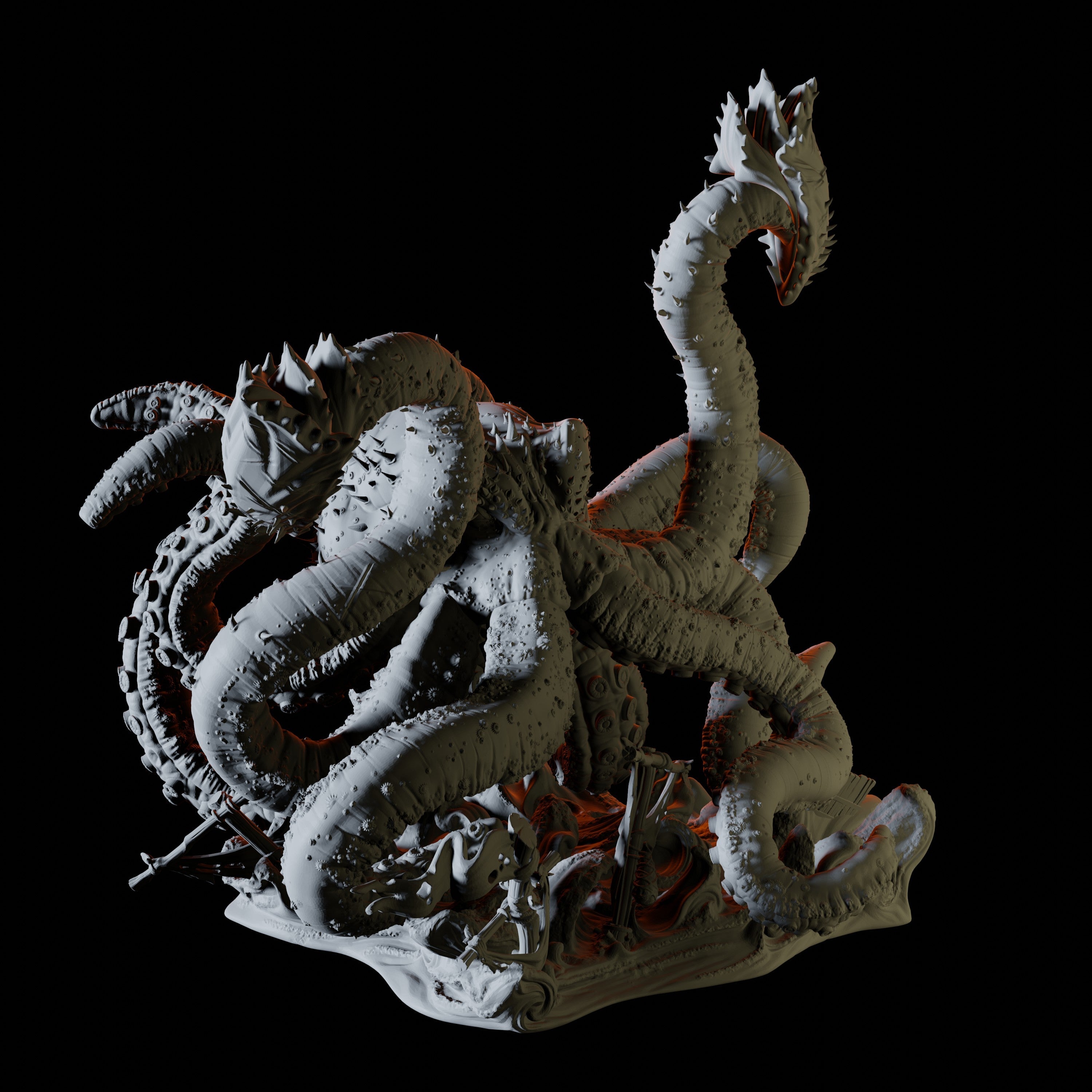 Kraken Miniature for Dungeons and Dragons - Myth Forged