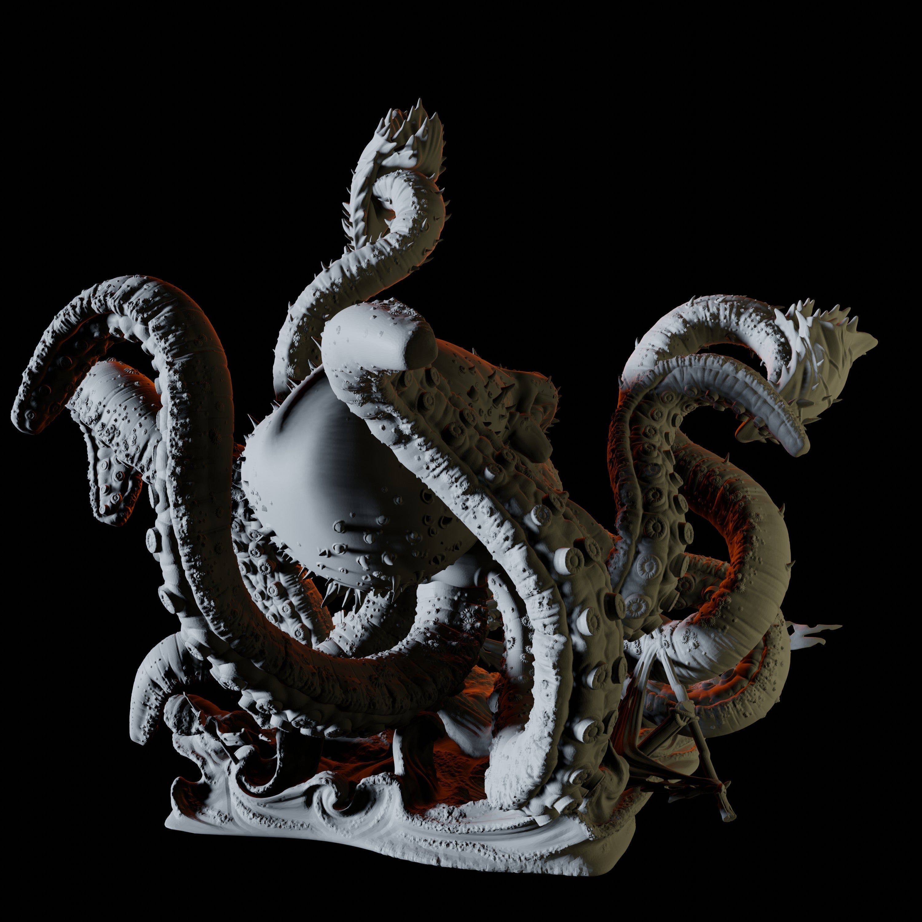 Kraken Miniature for Dungeons and Dragons - Myth Forged