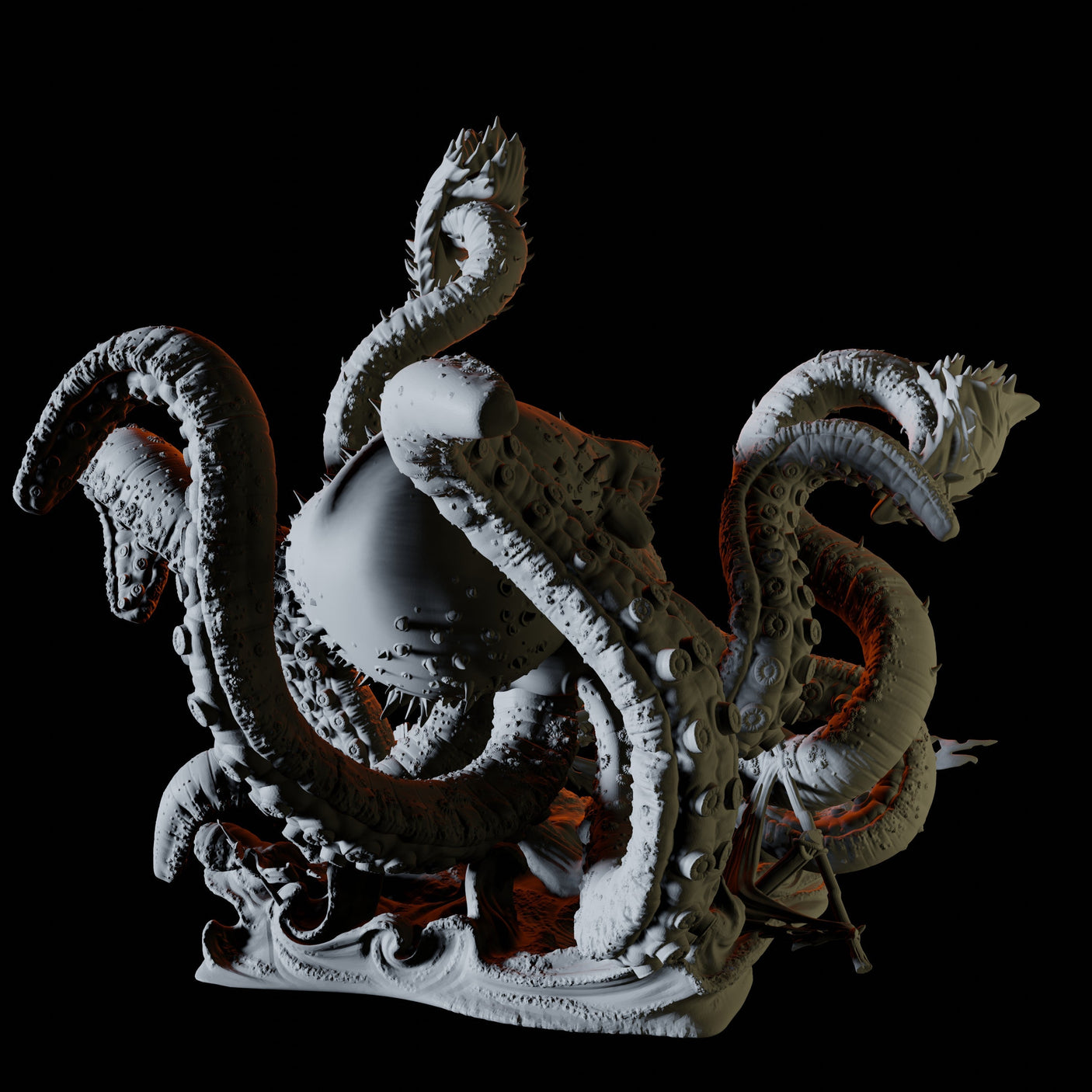 Kraken Miniature for Dungeons and Dragons, Pathfinder or other TTRPGs