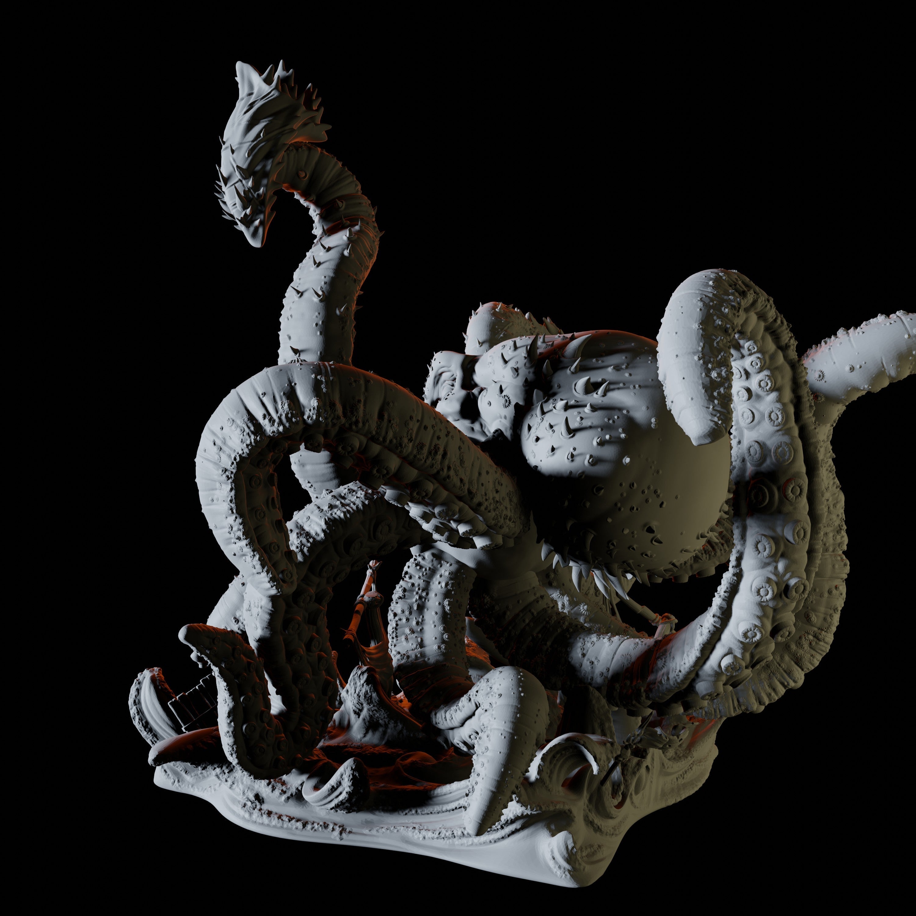 Kraken Miniature for Dungeons and Dragons - Myth Forged
