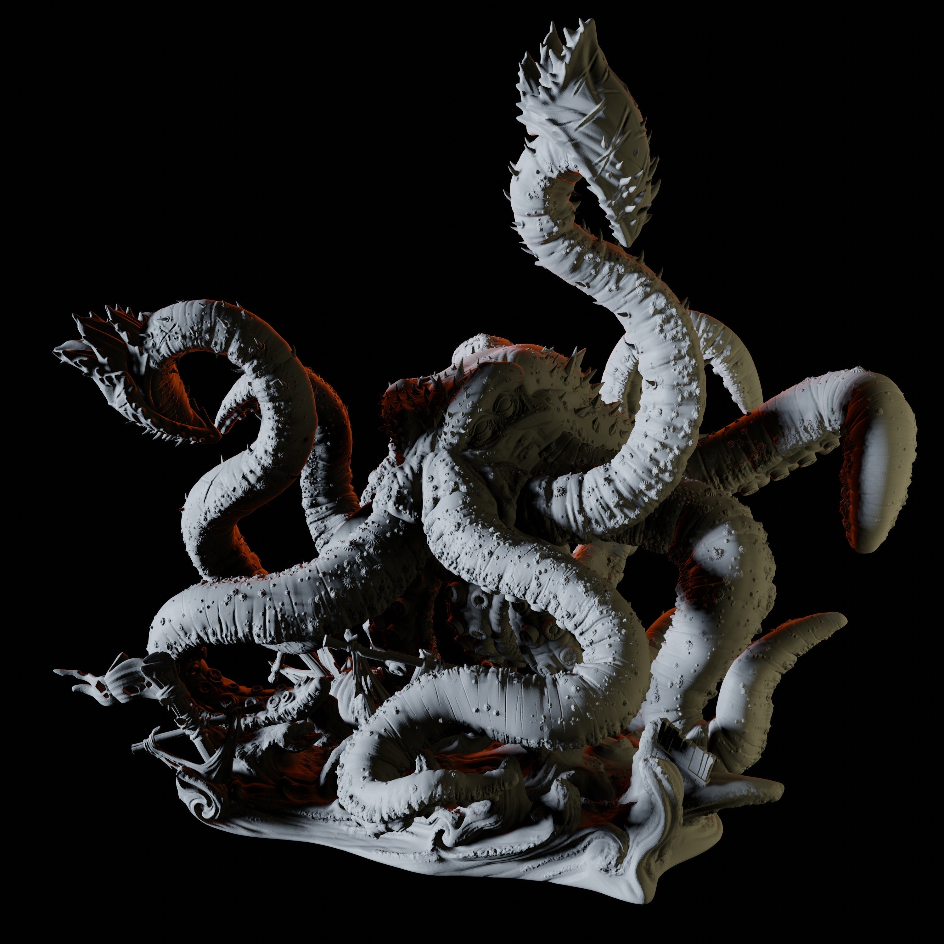 Kraken Miniature for Dungeons and Dragons - Myth Forged