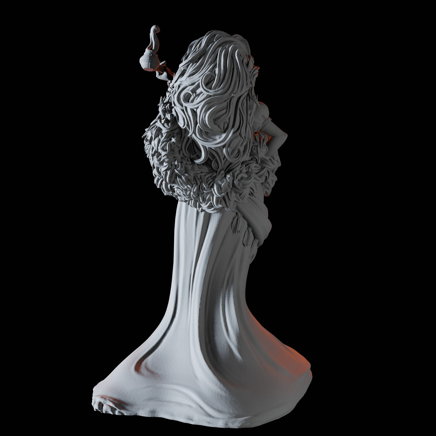 Lady of the Night Miniature for Dungeons and Dragons, Pathfinder or other TTRPGs
