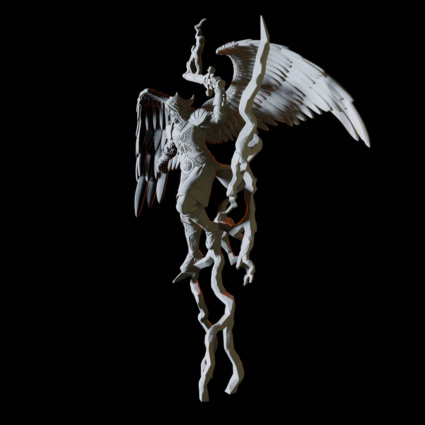 Lightning Angel Miniature for Dungeons and Dragons, Pathfinder or other TTRPGs