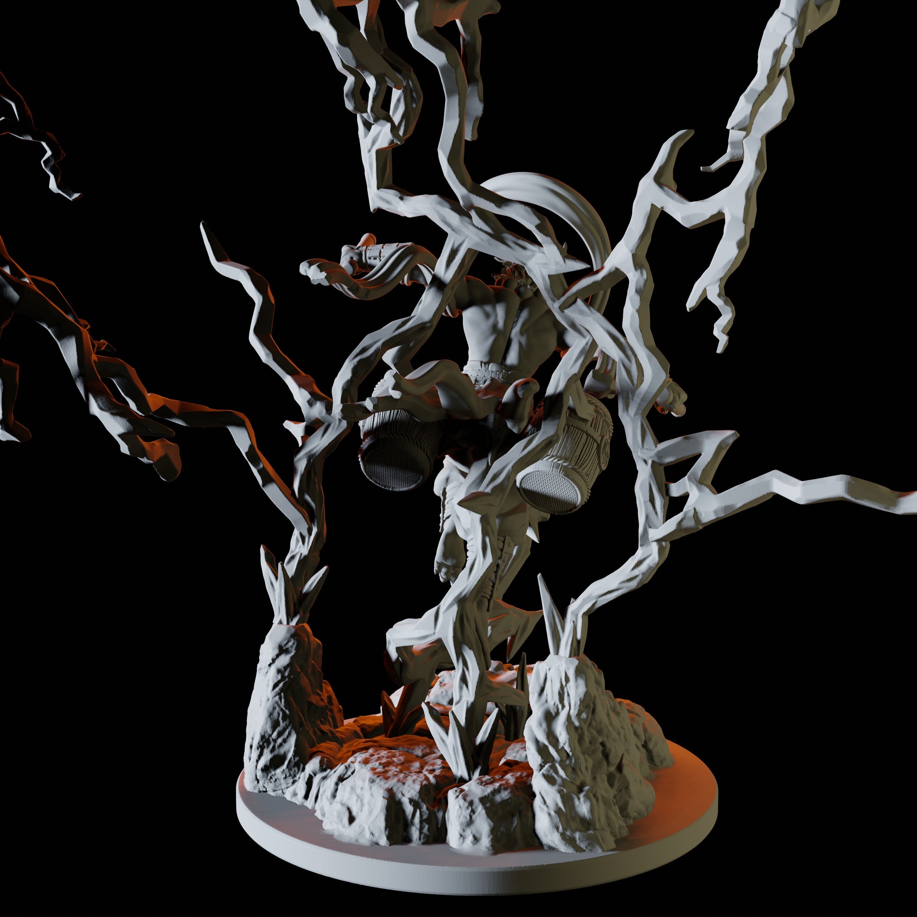 Tiefling Lightning Monk Miniature for Dungeons and Dragons - Myth Forged