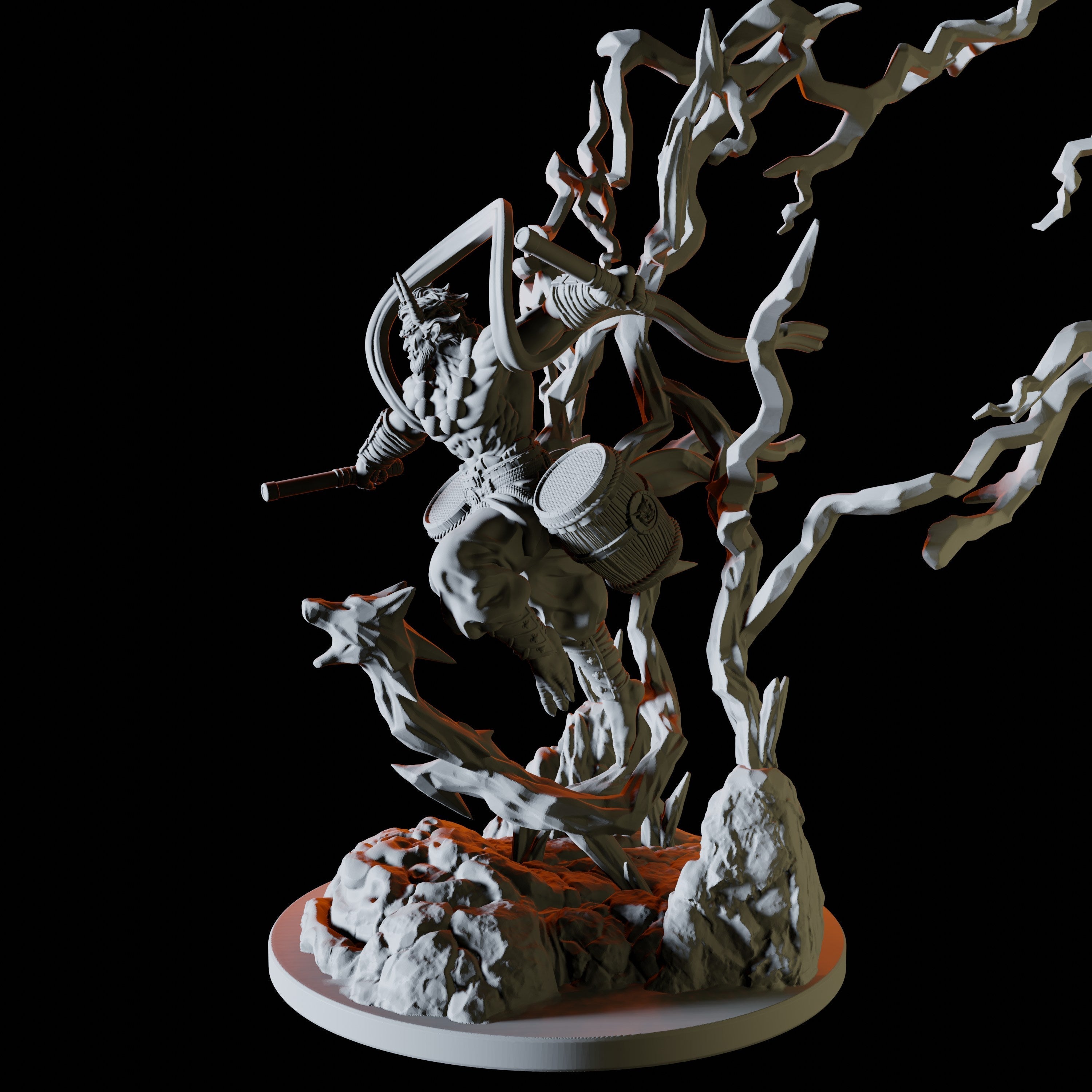 Tiefling Lightning Monk Miniature for Dungeons and Dragons - Myth Forged