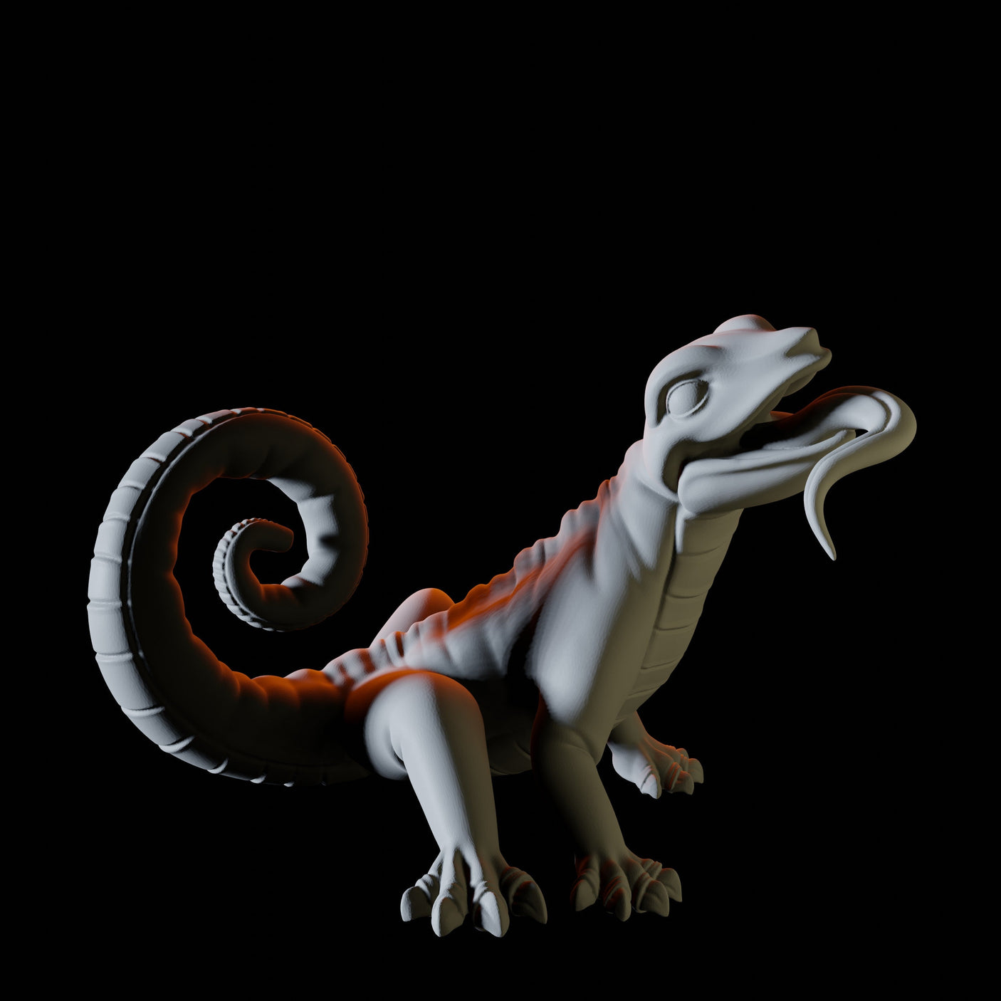 Lizard Familiar Miniature for Dungeons and Dragons, Pathfinder or other TTRPGs